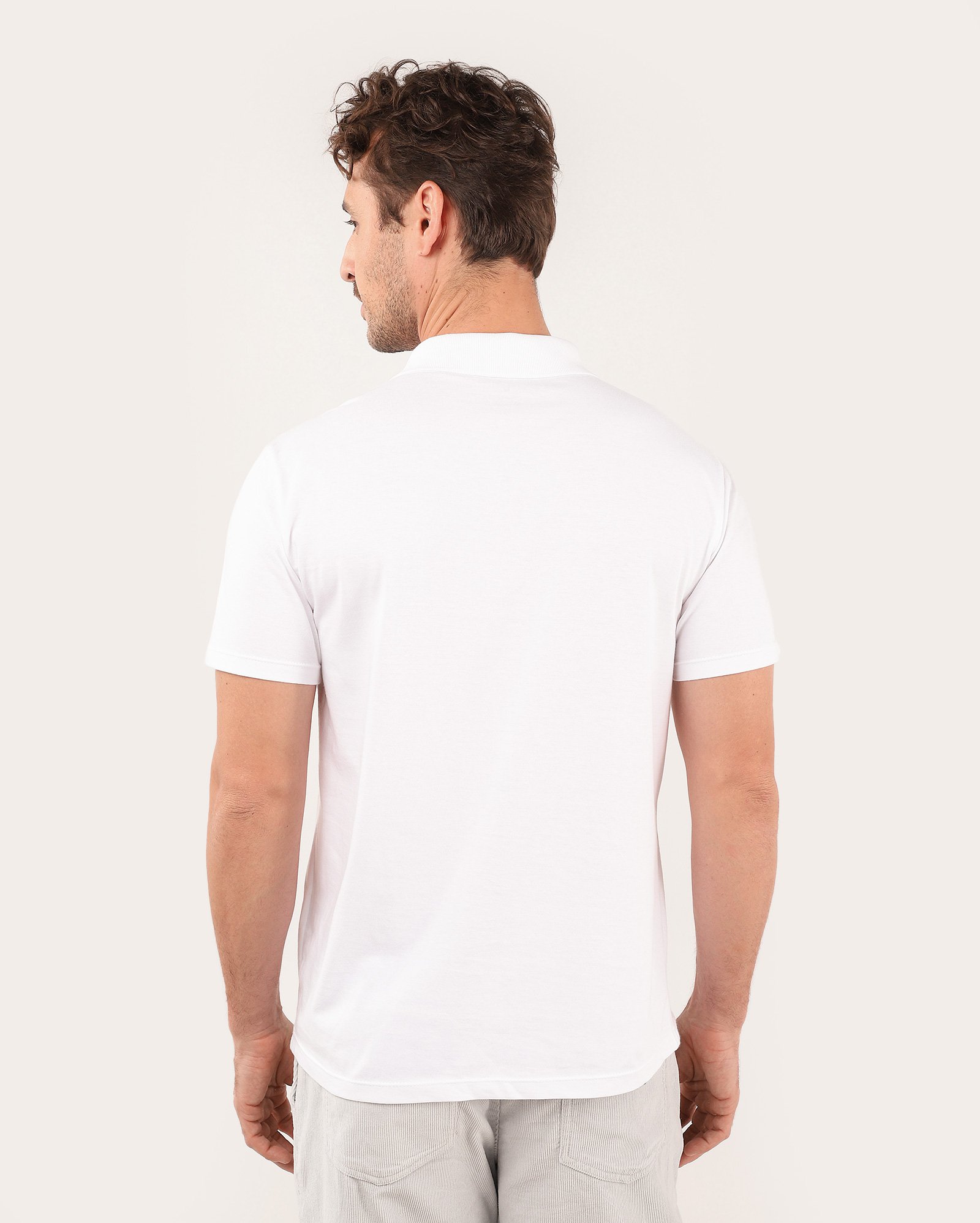 Camisa polo masculina Pool Legacy regular - Branco Mescla