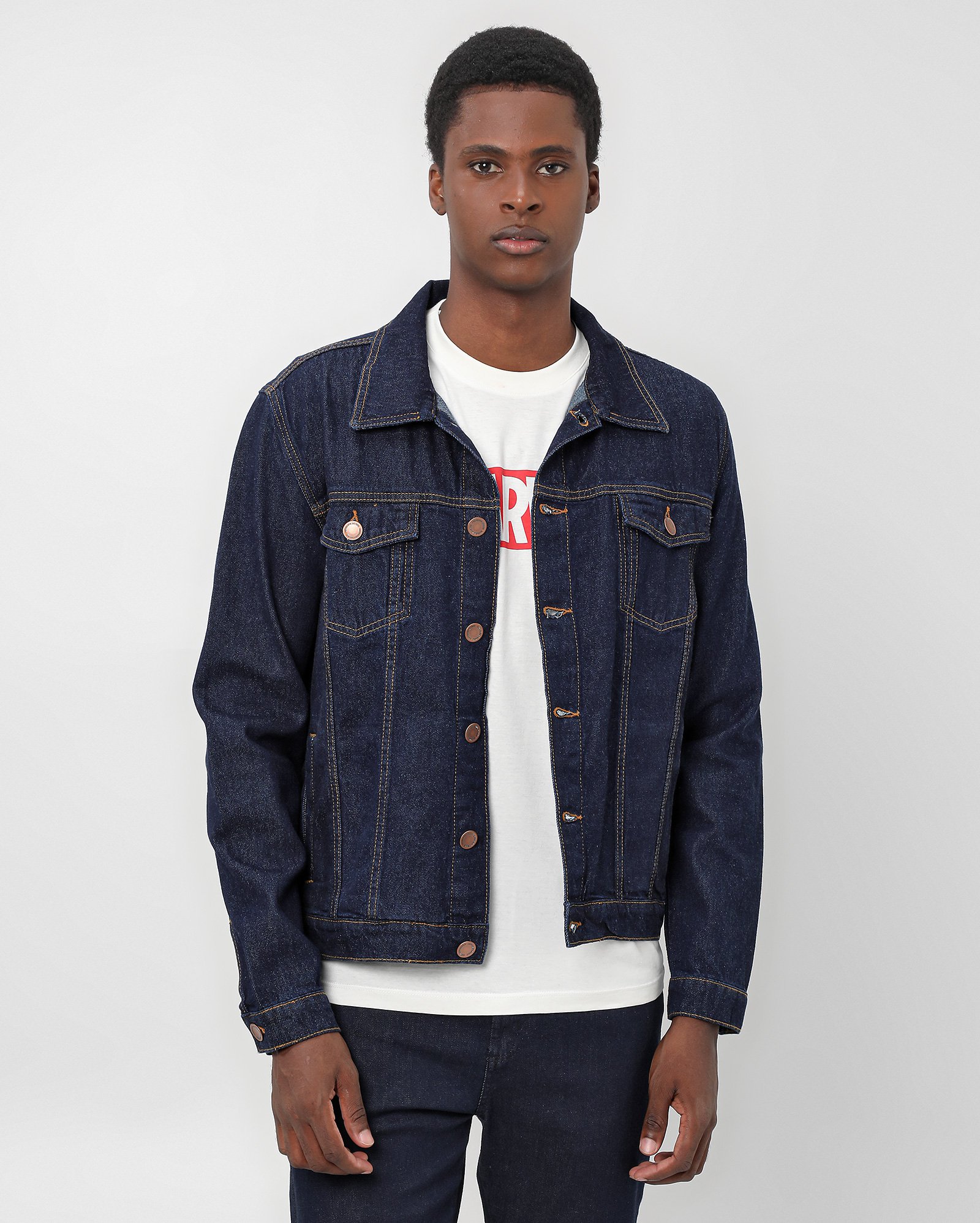 Jaqueta jeans masculina trucker - Jeans Clássico Escuro | Pool Jeans