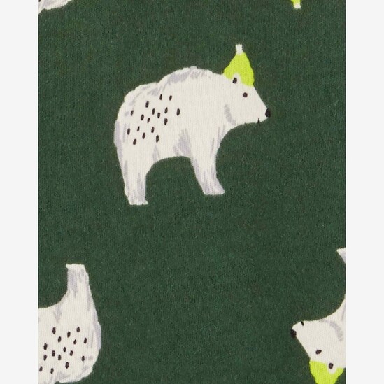 Macacão bebê urso com touca verde | Carter's