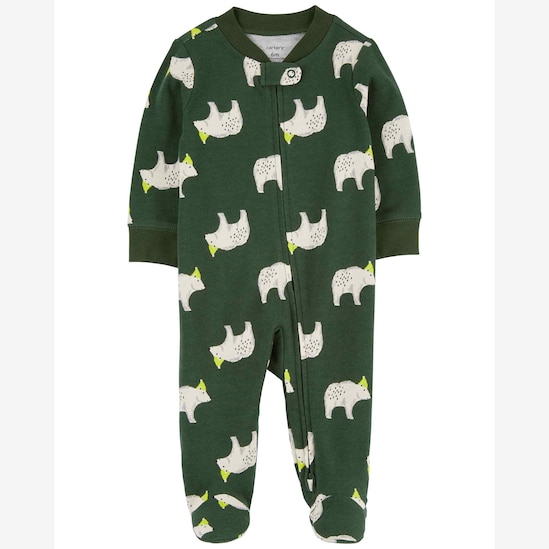 Macacão bebê urso com touca verde | Carter's