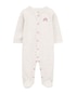 Macacão bebê arco-íris com botões off-white | Carter's