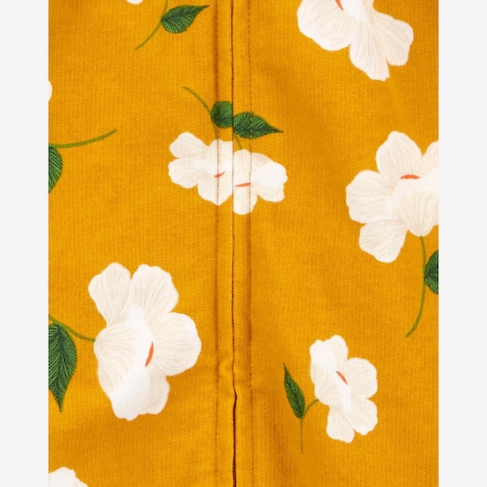 Macacão bebê floral com capuz laranja | Carter's