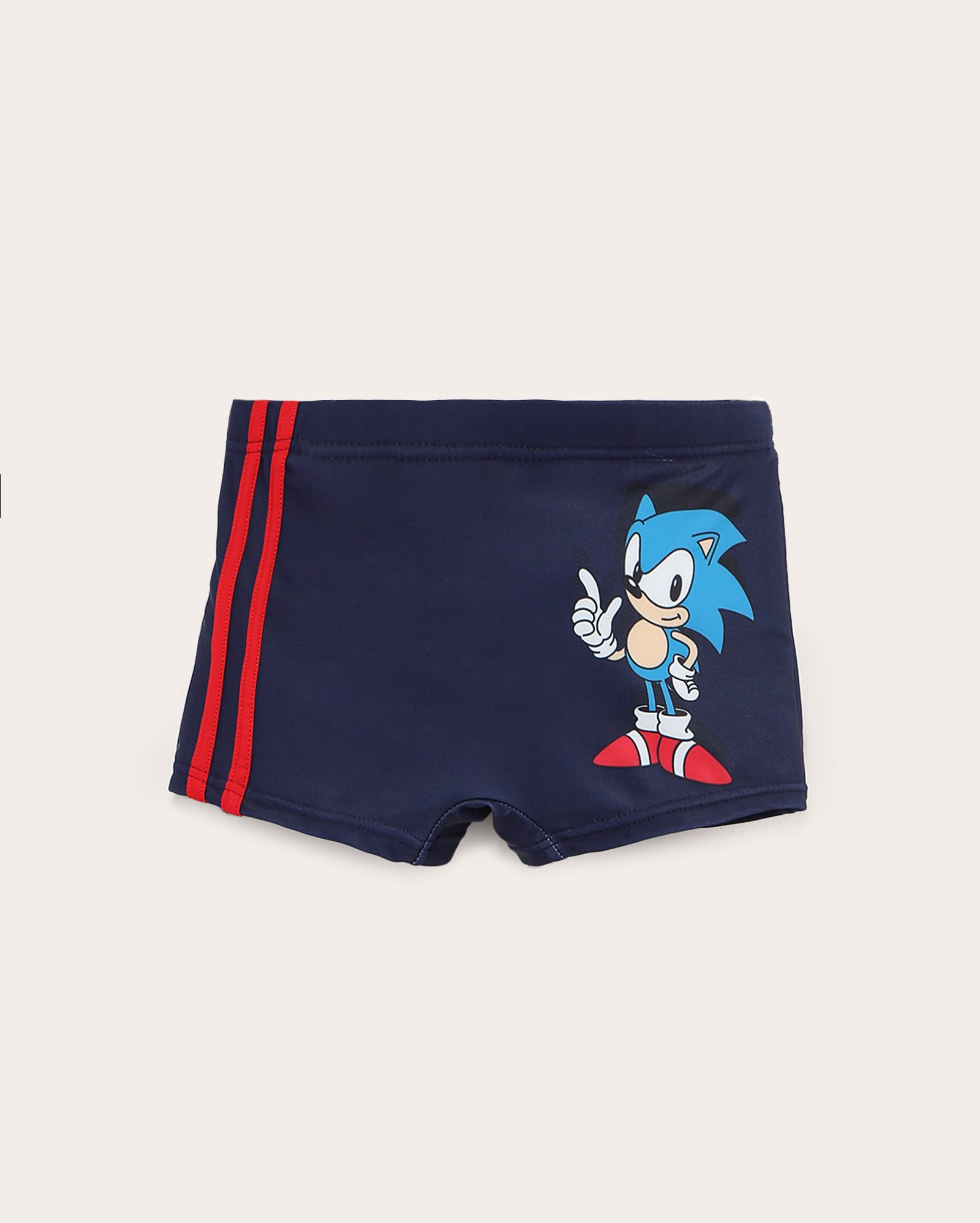 Sunga infantojuvenil boxer listras laterais Sonic 4-12A azul | SEGA