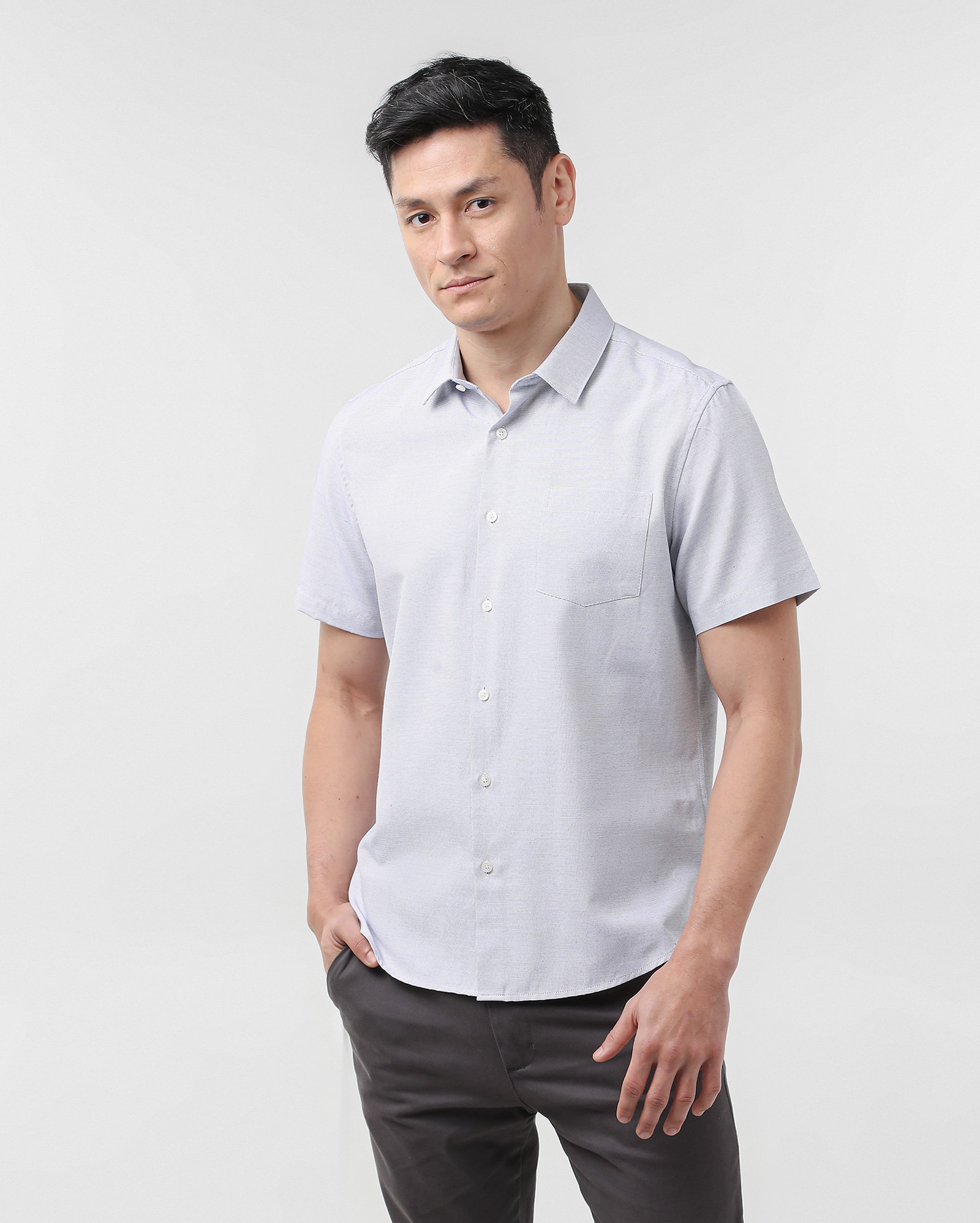 Camisa social masculina slim com bolso - Azul Bebê | Original by Riachuelo