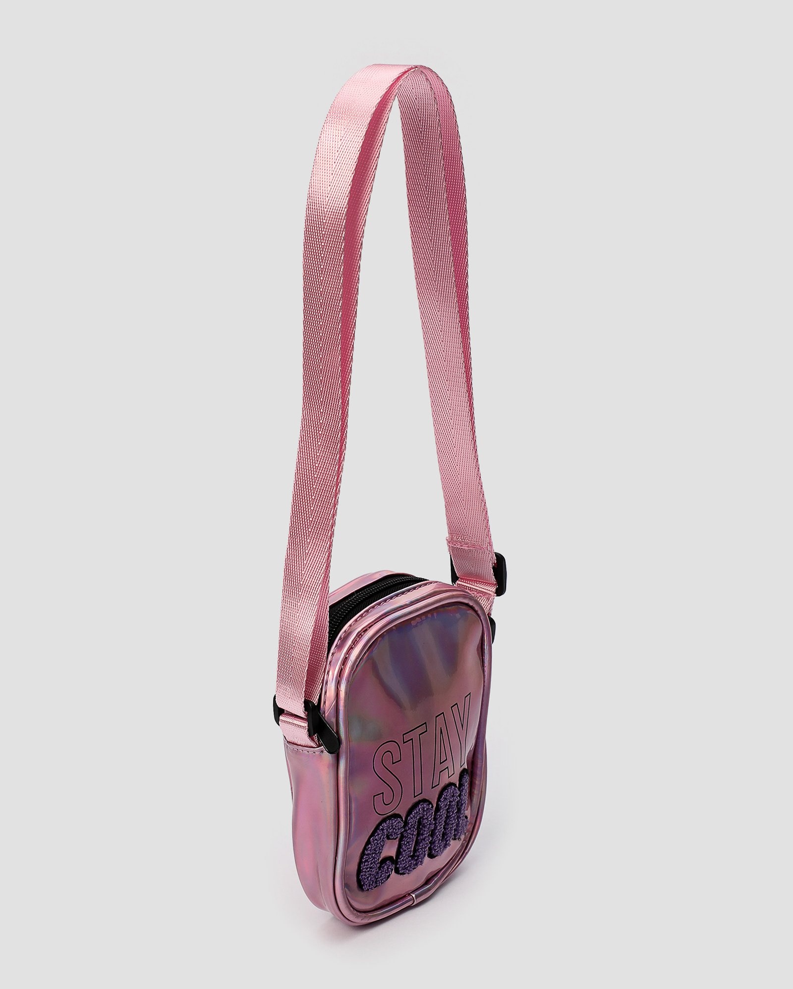 Bolsa infantil crossbody metalizada rosa | Accessori by Riachuelo