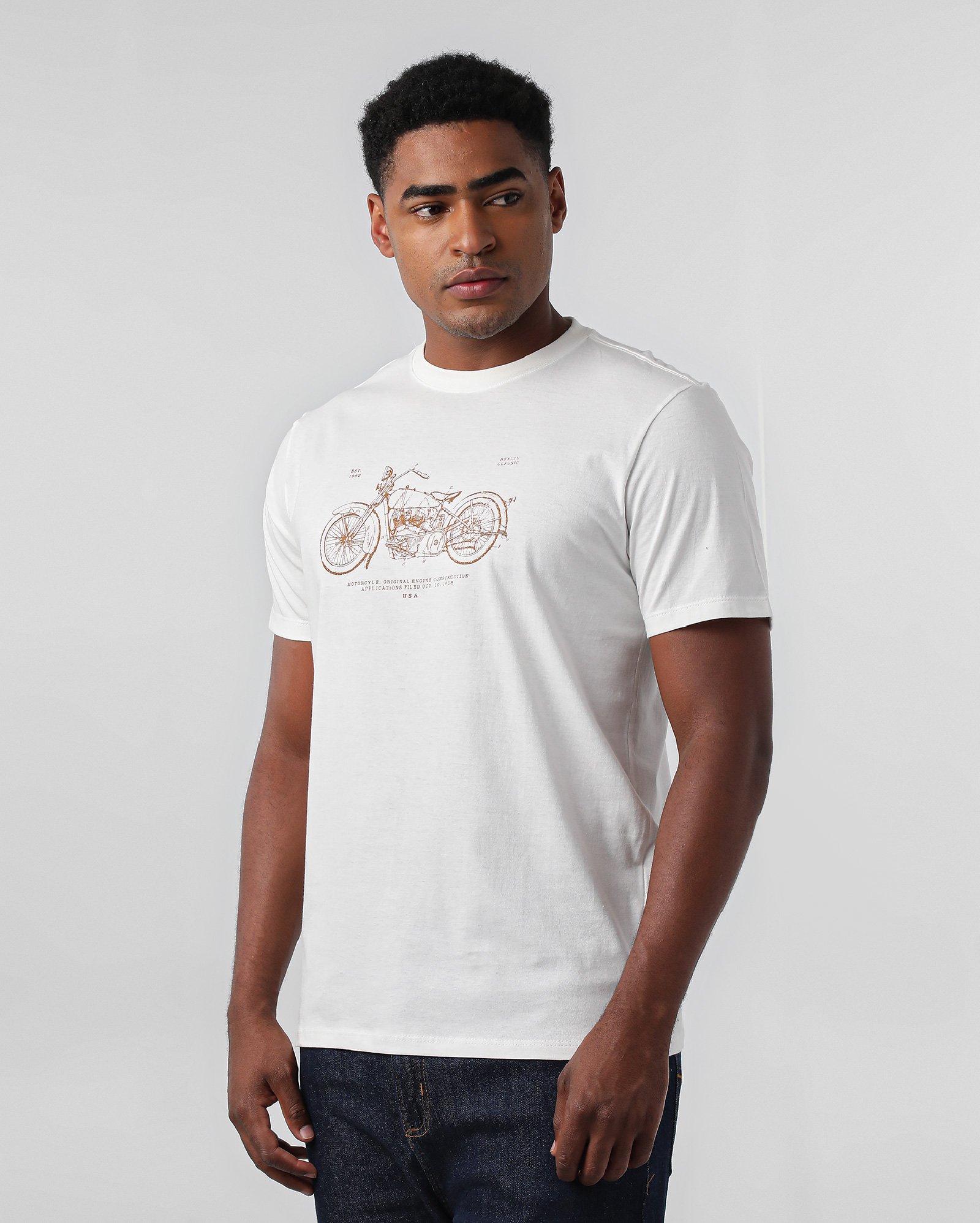 Camiseta masculina regular motocicleta off-white | Original by Riachuelo