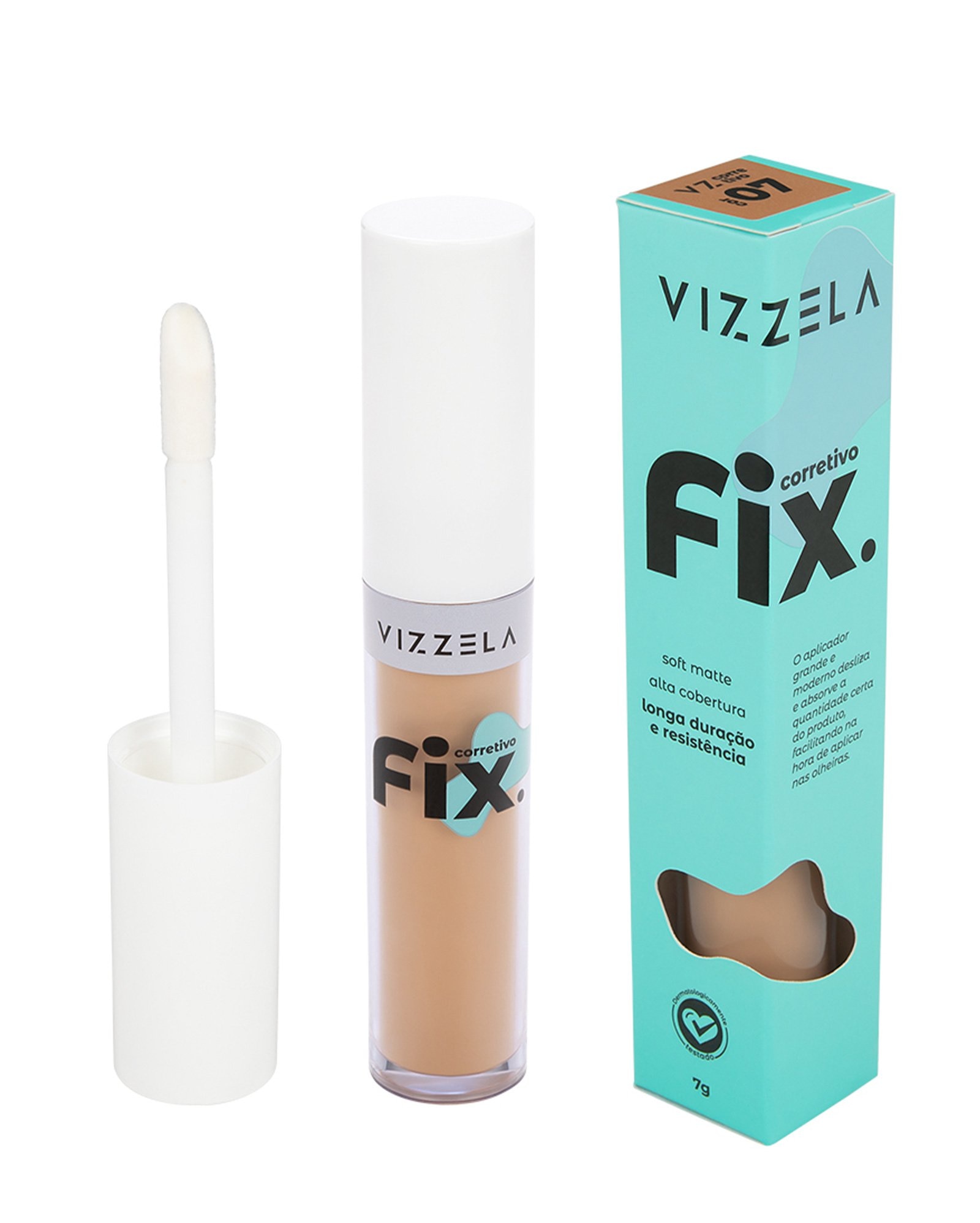 Corretivo líquido Fix 7g cor 07 | Vizzela Cosméticos