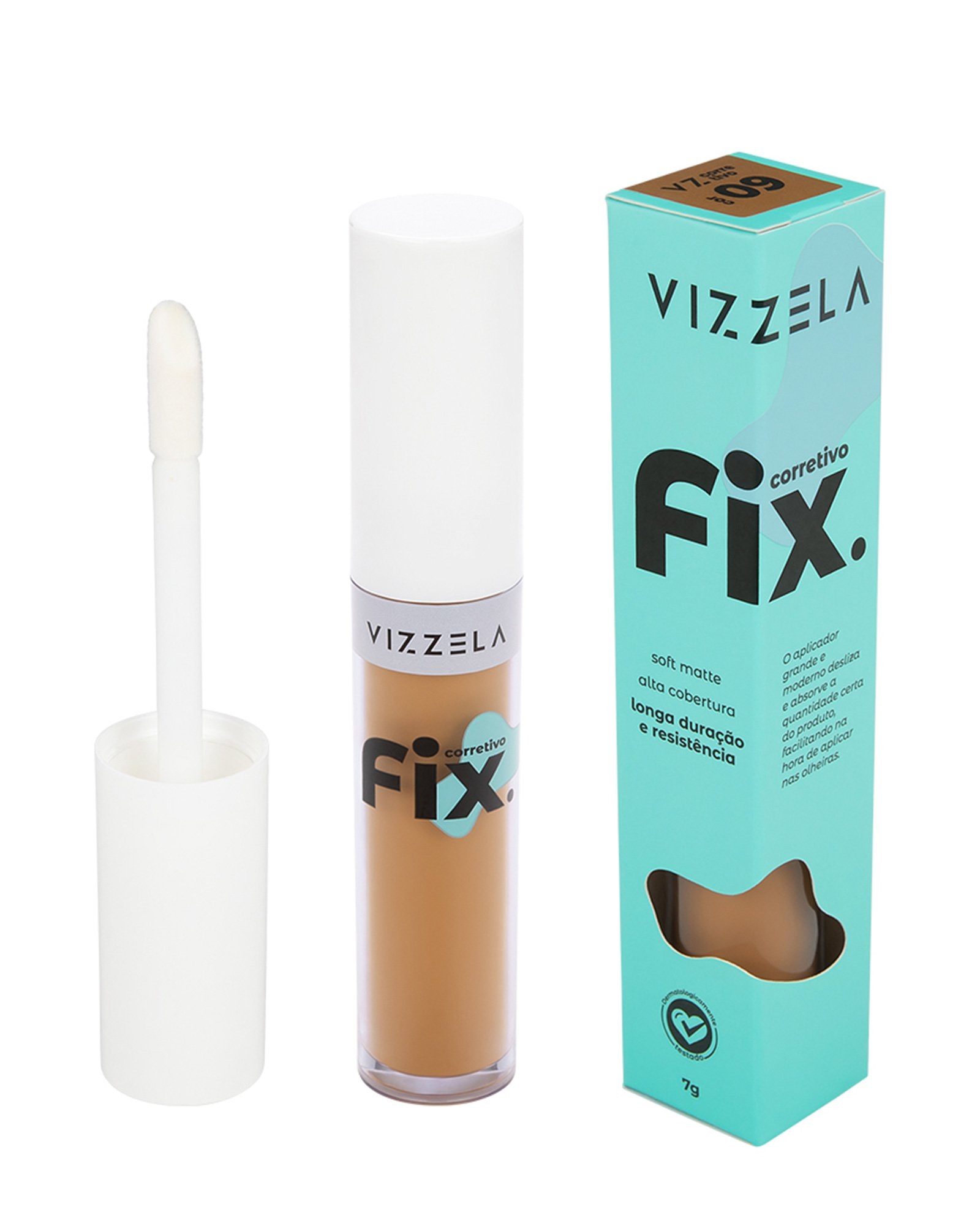 Corretivo líquido Fix 7g cor 09 | Vizzela Cosméticos