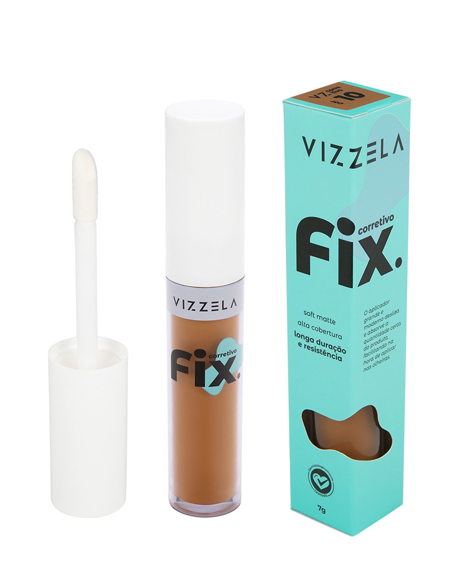 Corretivo líquido Fix 7g cor 10 | Vizzela Cosméticos
