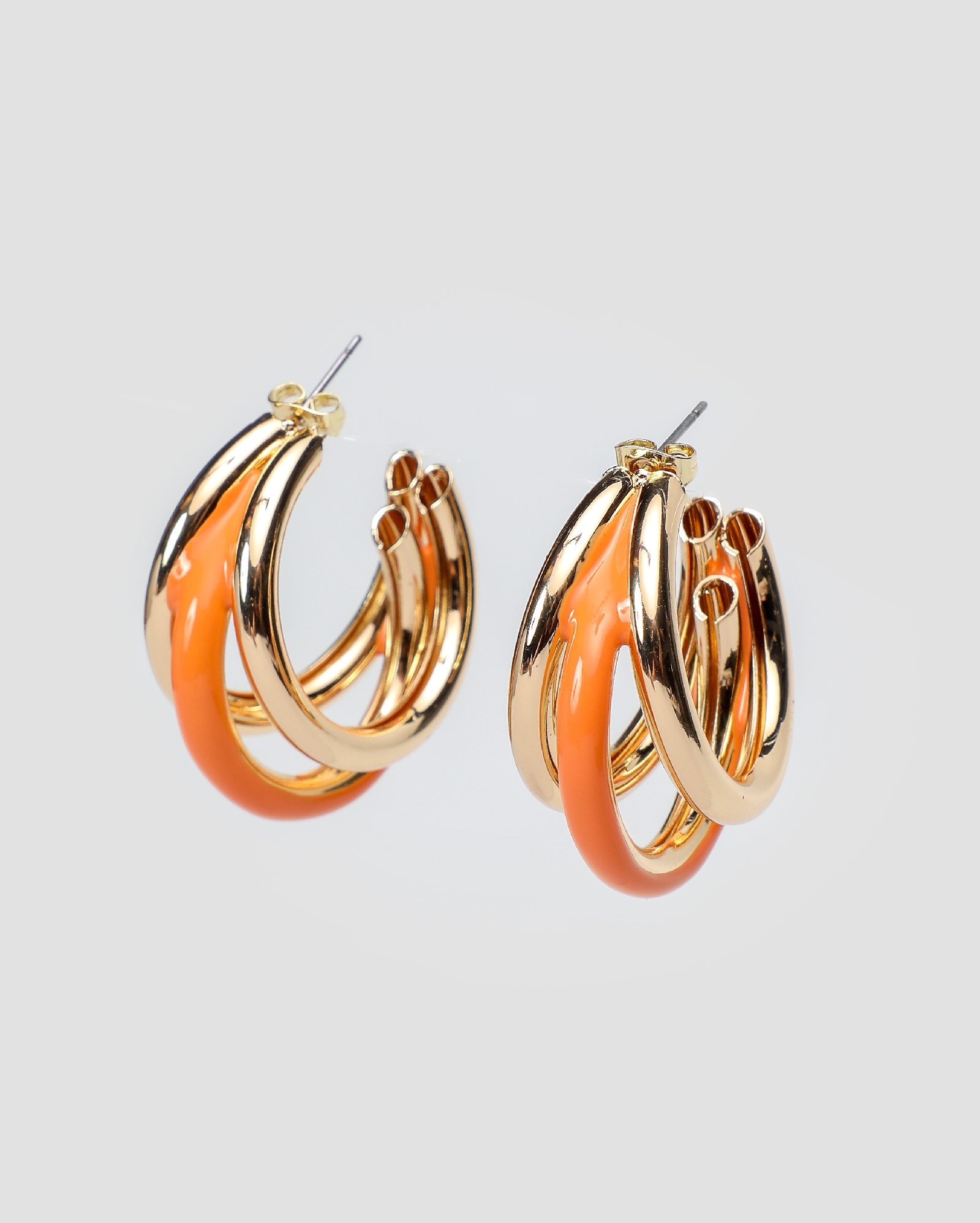 Brinco feminino argola tripla dourado | Accessori by Riachuelo