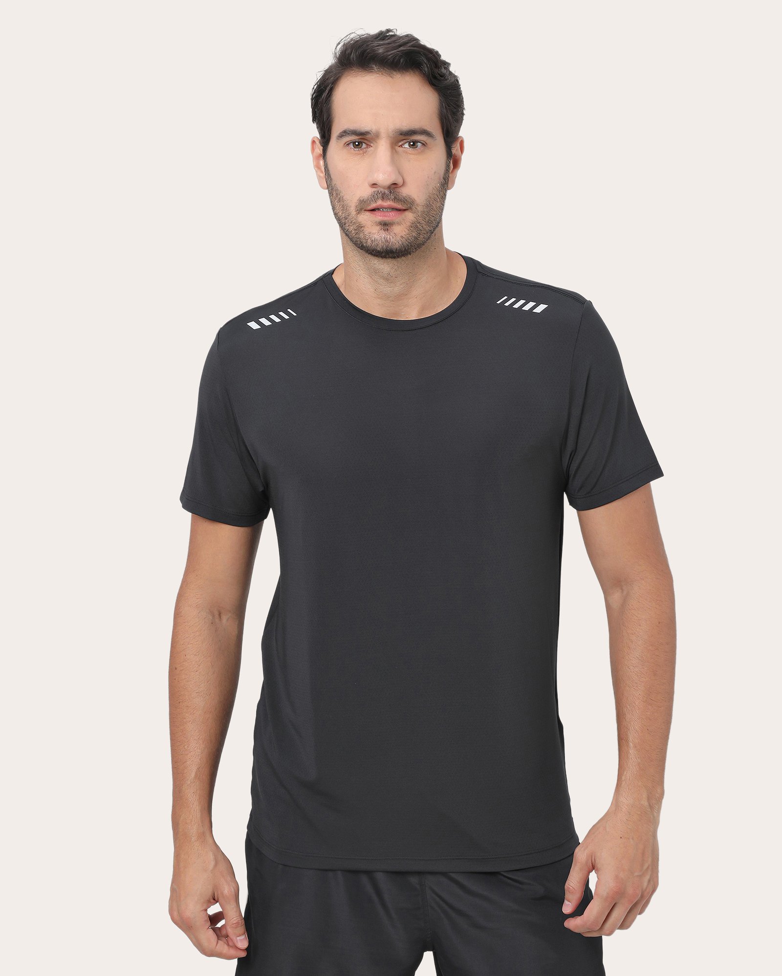 Camiseta esportiva masculina ultra airsense refletiva - Preto | Body Work