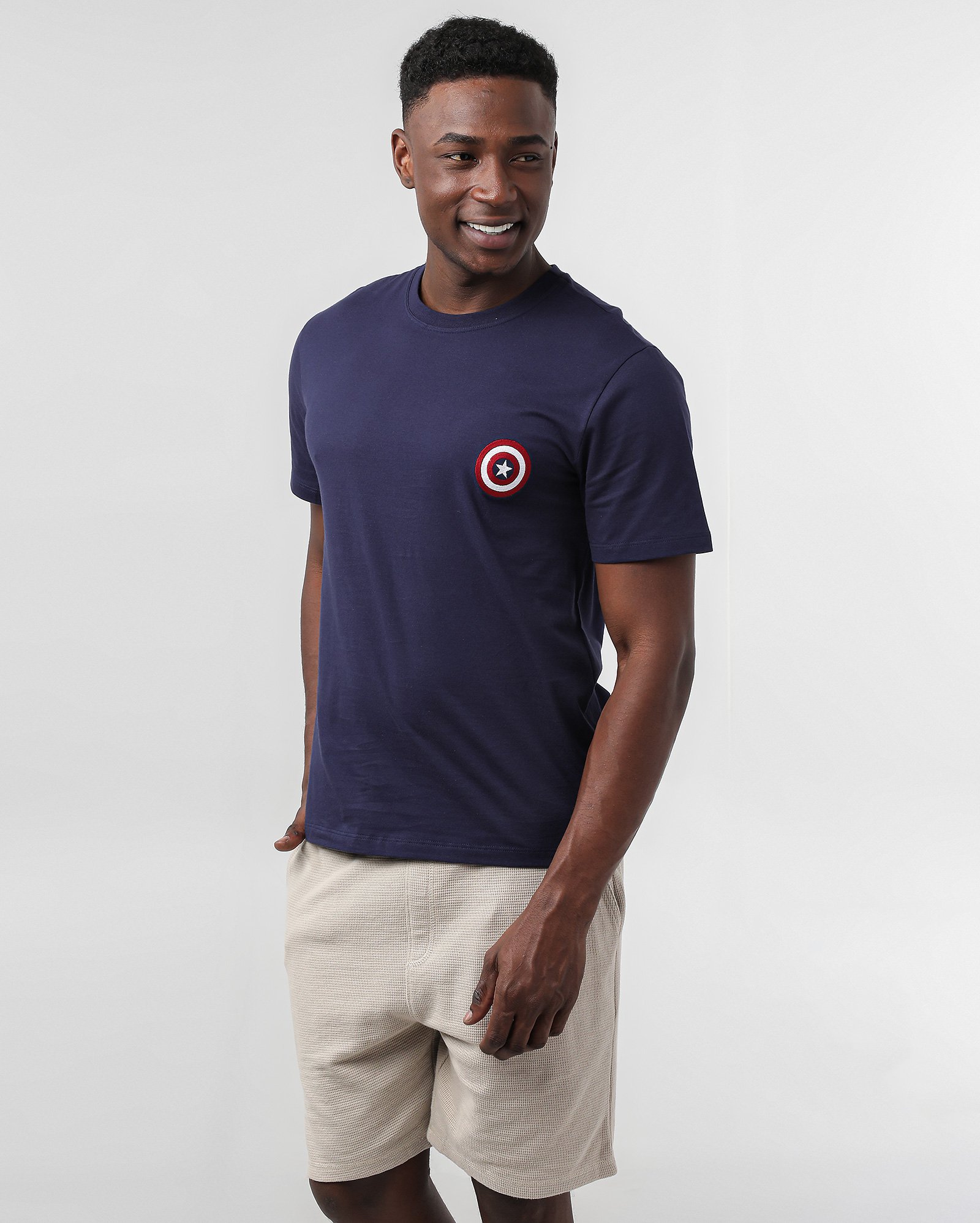 Bermuda de moletom masculina regular texturizada - Bege Claro