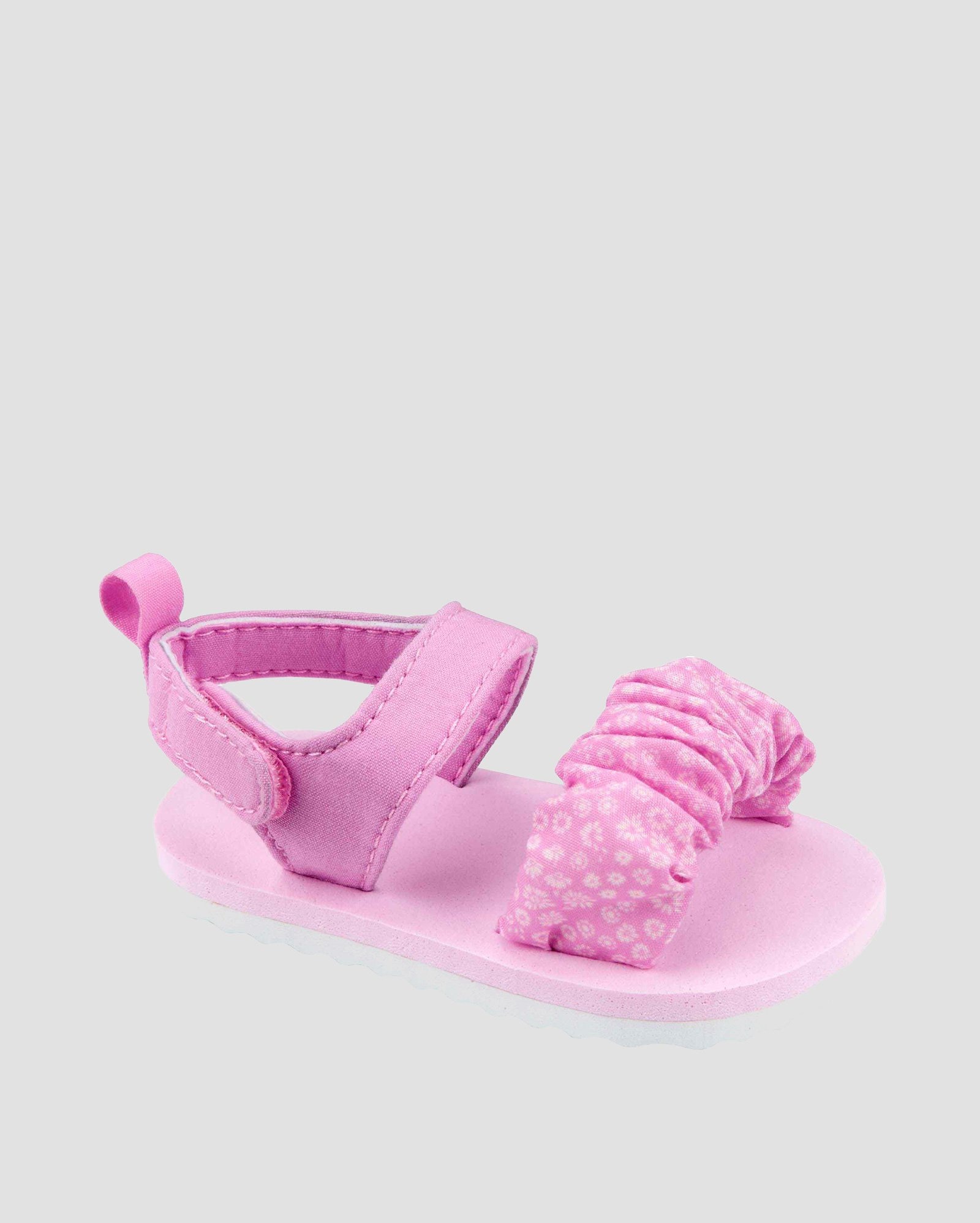 Sandália rasteira bebê floral rosa | Carter's