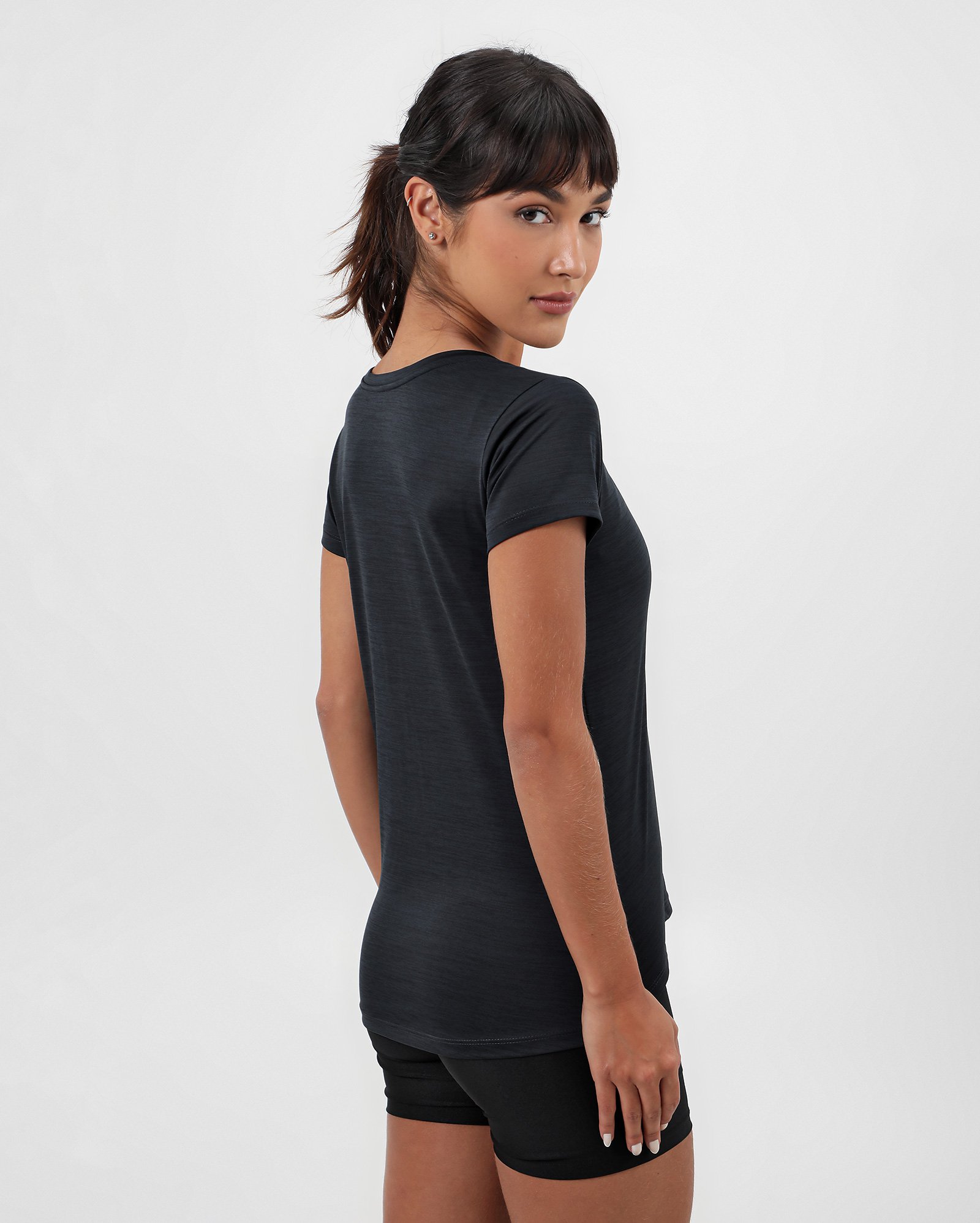 Camiseta esportiva feminina flamê - Preto | BodyWork by Riachuelo