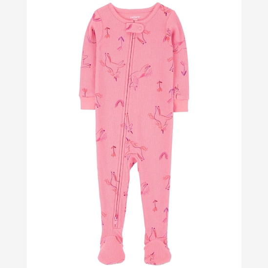 Macacão pijama bebê unicórnio texturizado rosa | Carter's