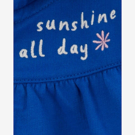 Conjunto longo de moletom bebê 3 peças capuz floral multicor | Carter's