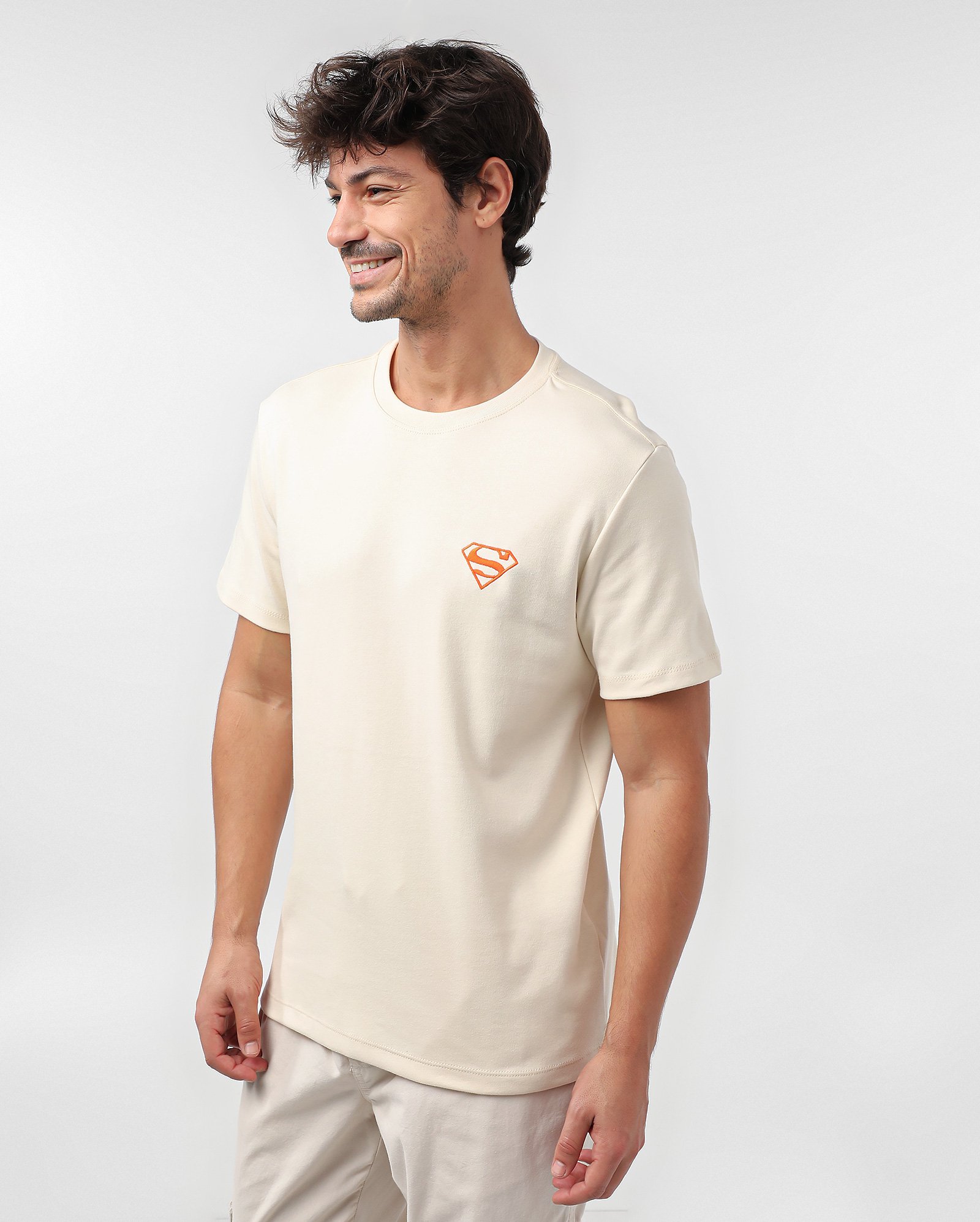 Camiseta masculina DC Superman bege | FANLAB