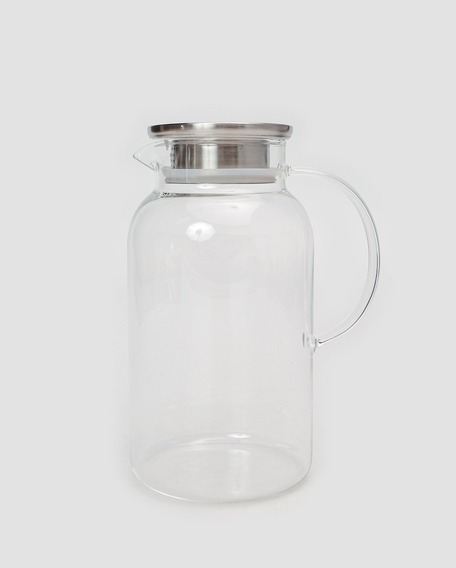 Jarra de vidro e inox twinkle com alça 1,8L | Fracalanza