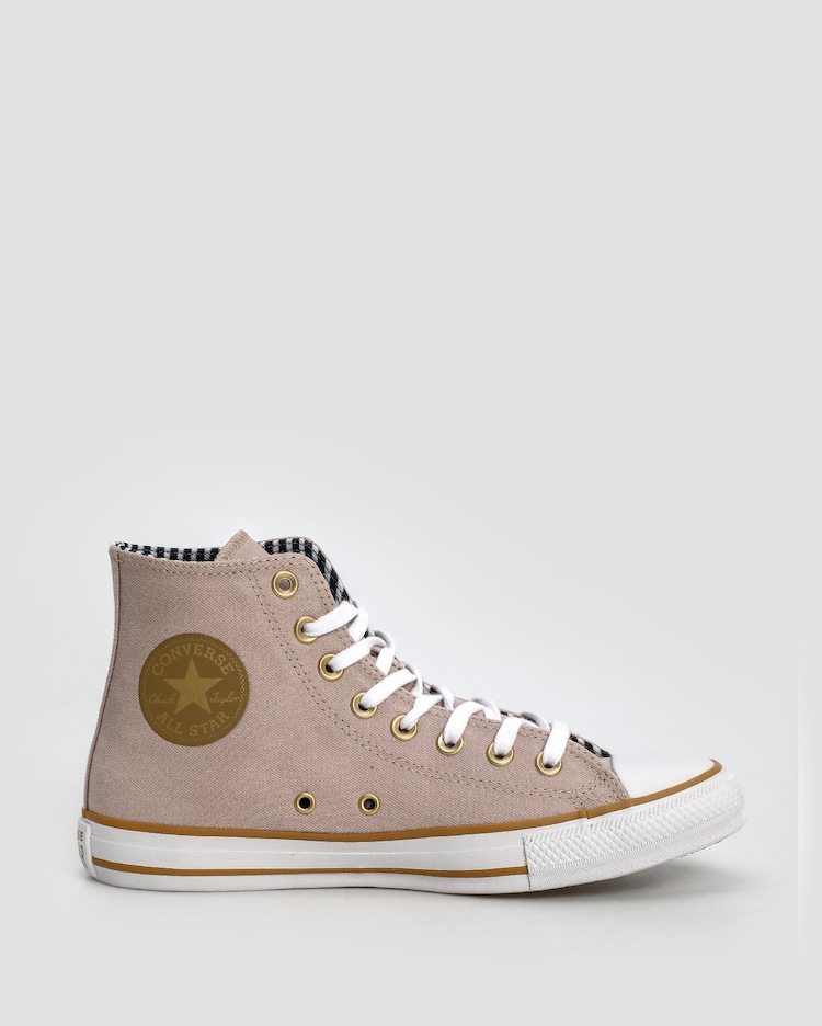 Tênis feminino Chuck Taylor play on fashion Bege Converse All Star