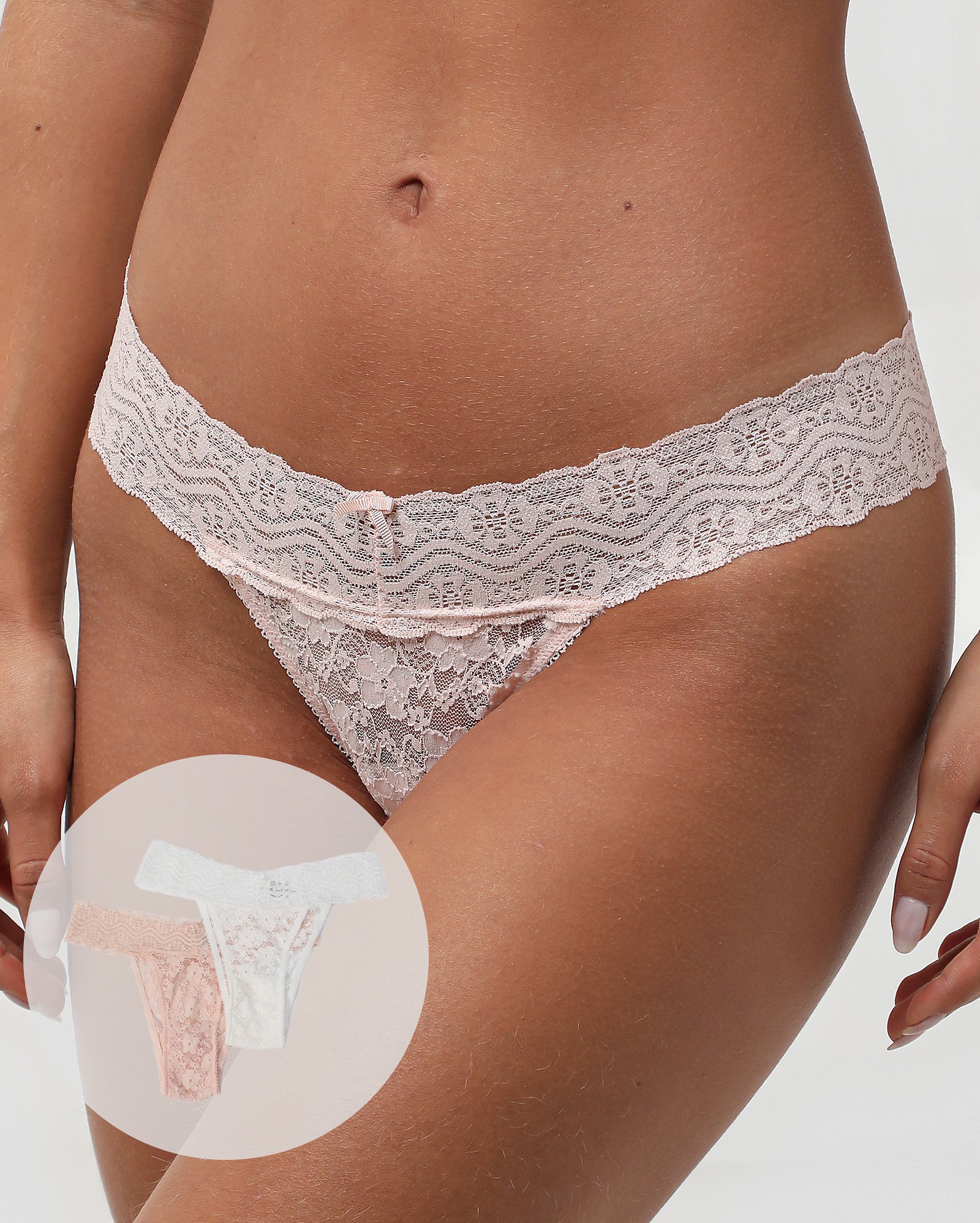 Kit calcinha 2 peças tanga hanky panky em renda multicor | Riachuelo