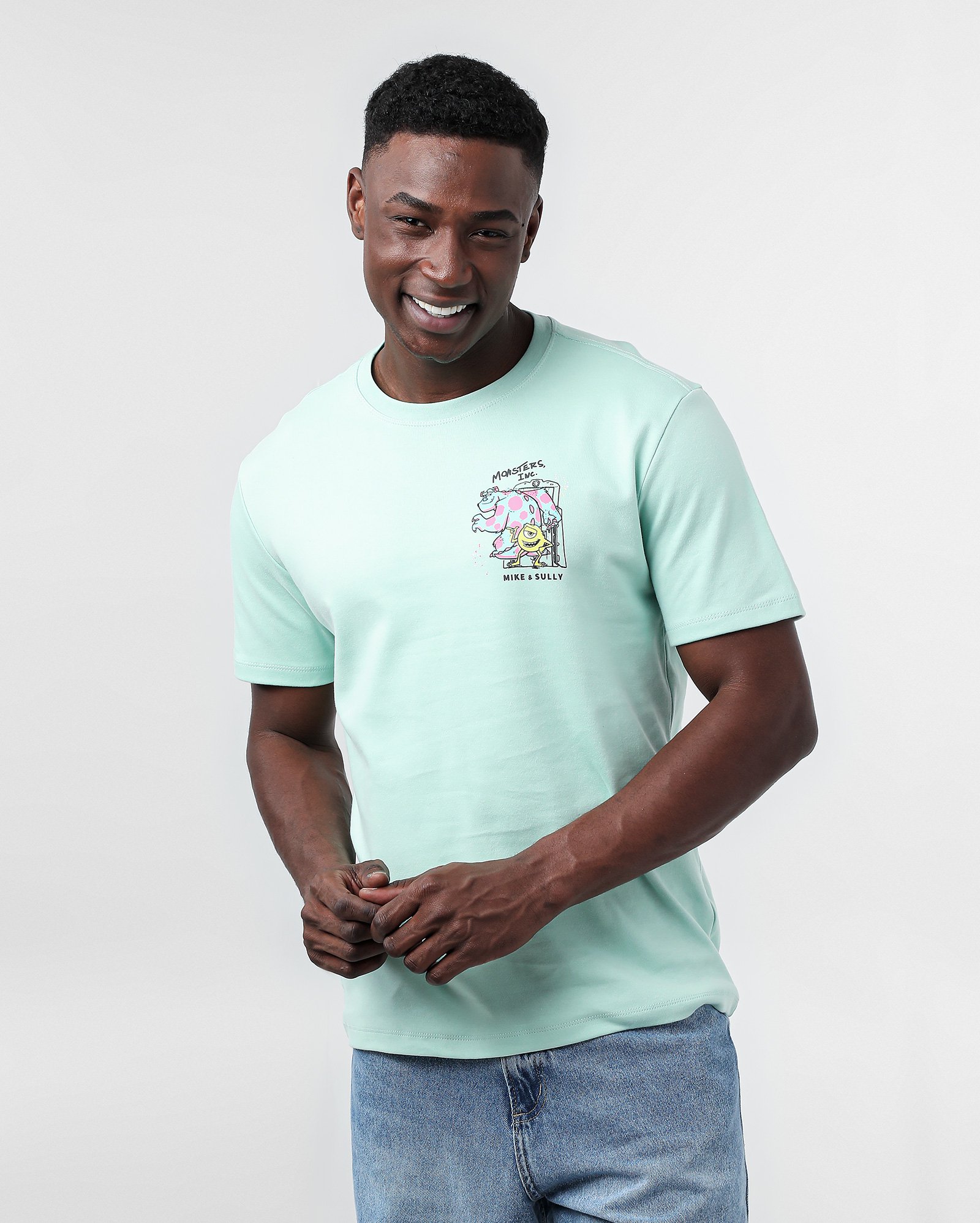 Riachuelo | Camiseta masculina regular Monstros S.A. verde | FANLAB