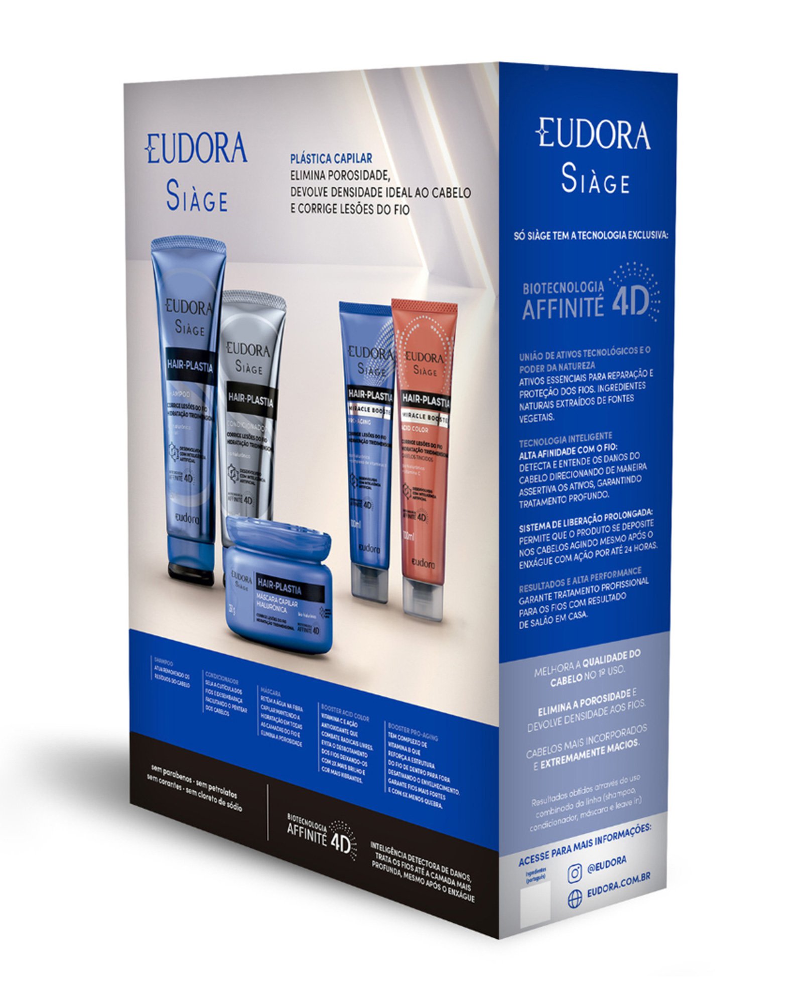 Kit Siàge hair plastia shampoo 250ml + condicionador 125ml | Eudora