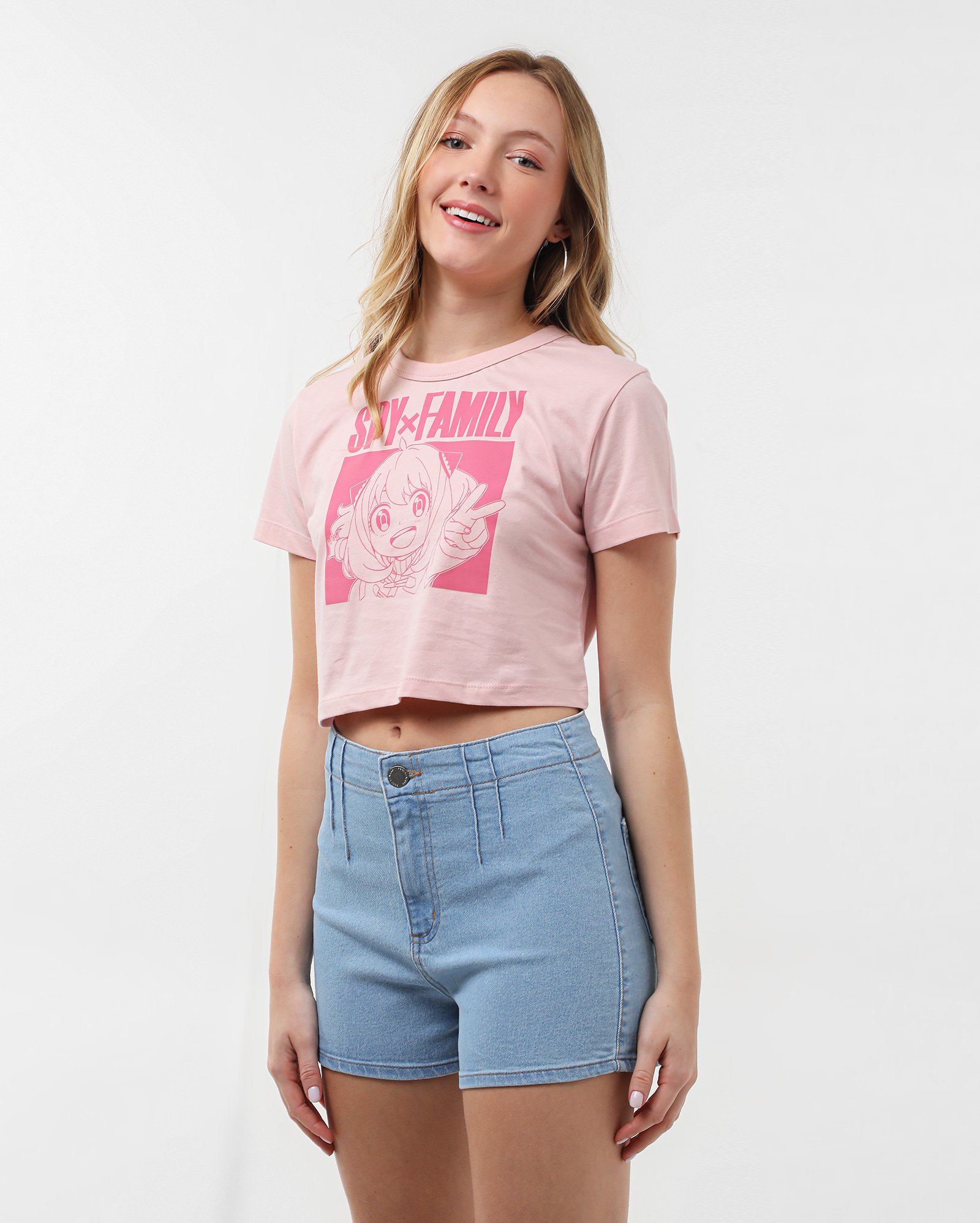Short jeans juvenil com nervura no cós denim claro | Pool 