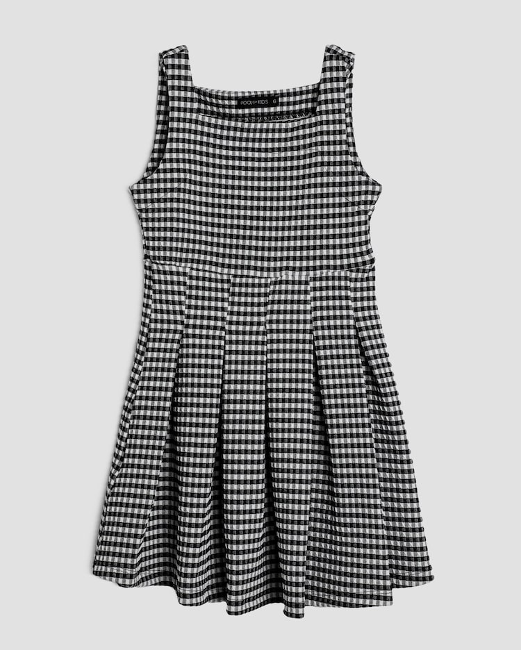 Riachuelo Vestido infantil com pregas xadrez vichy 4-10A