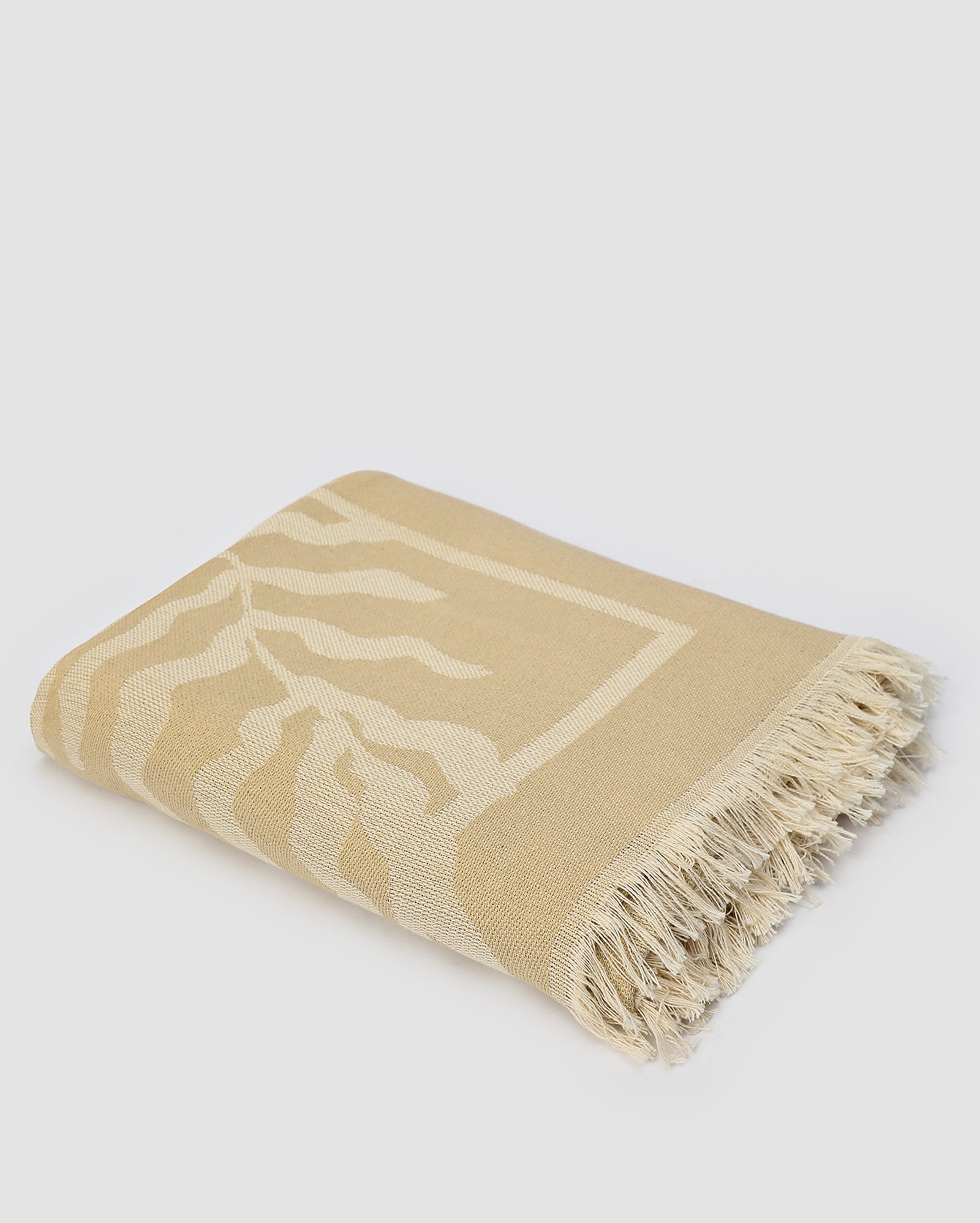Manta decorativa para sofá oncas 125x150cm bege | Casa Riachuelo