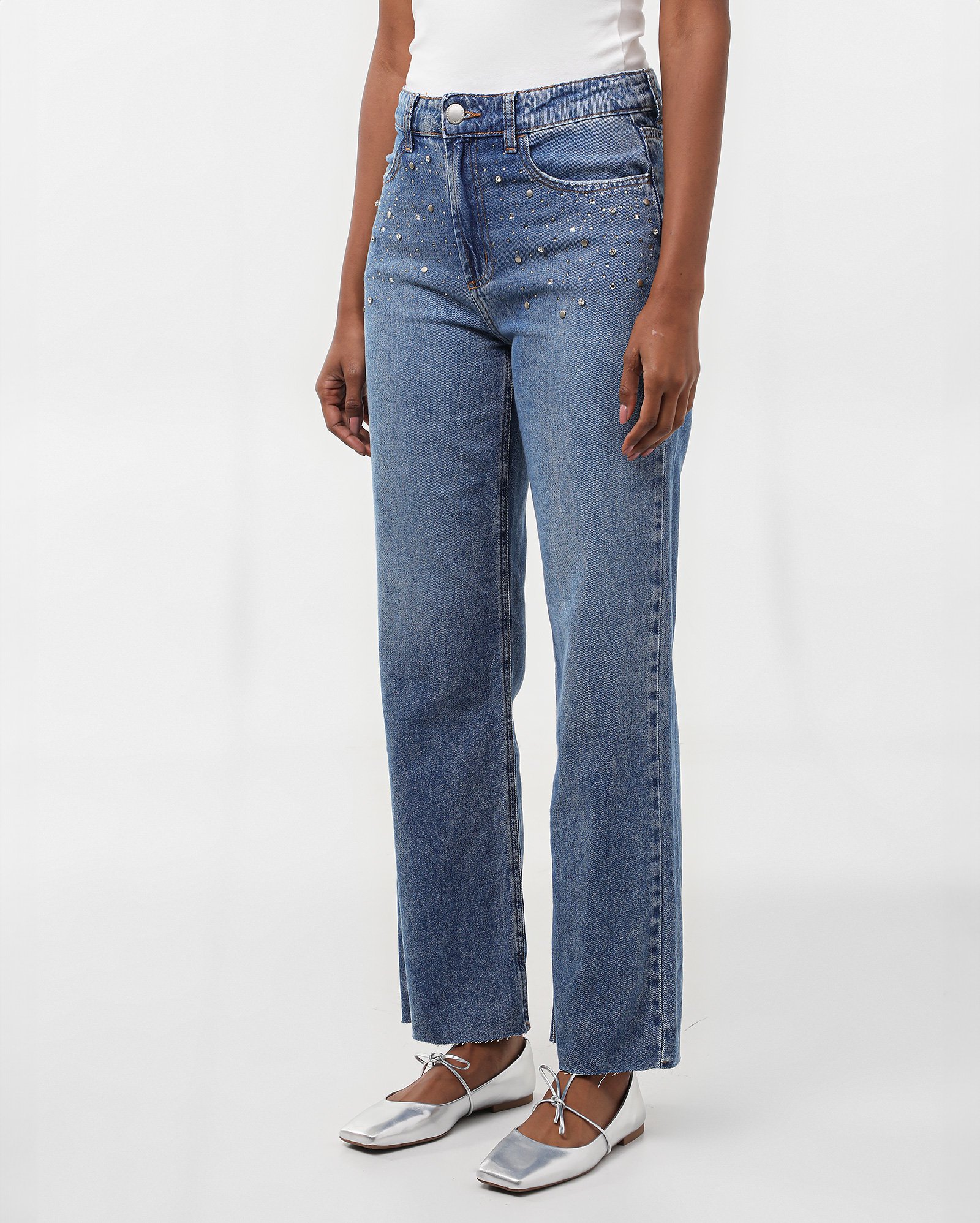 Calça jeans feminina reta 90's cintura média - Jeans Médio | Pool Jeans