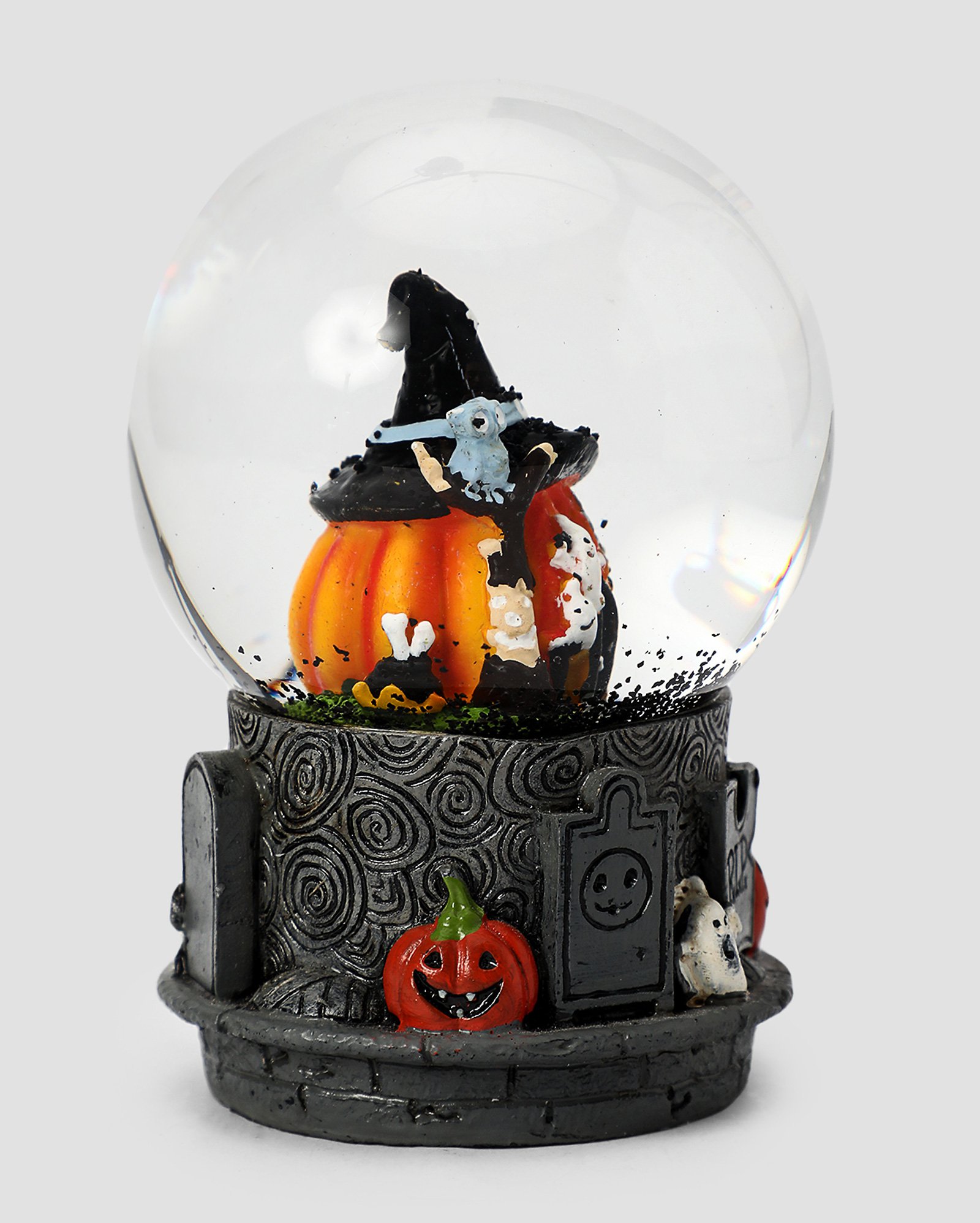 Globo decorativo abóbora com chapéu halloween preto | Casa Riachuelo