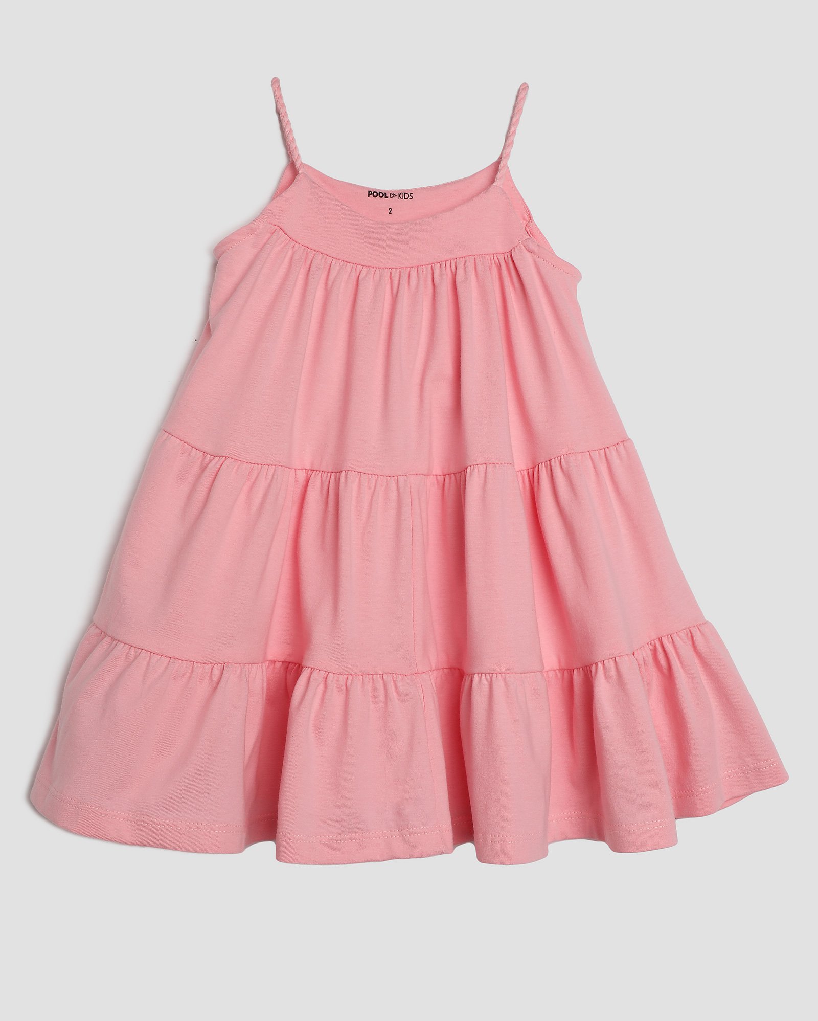 Vestido infantil de algodão 3 marias 1-4A - Rosa Claro | Pool Kids