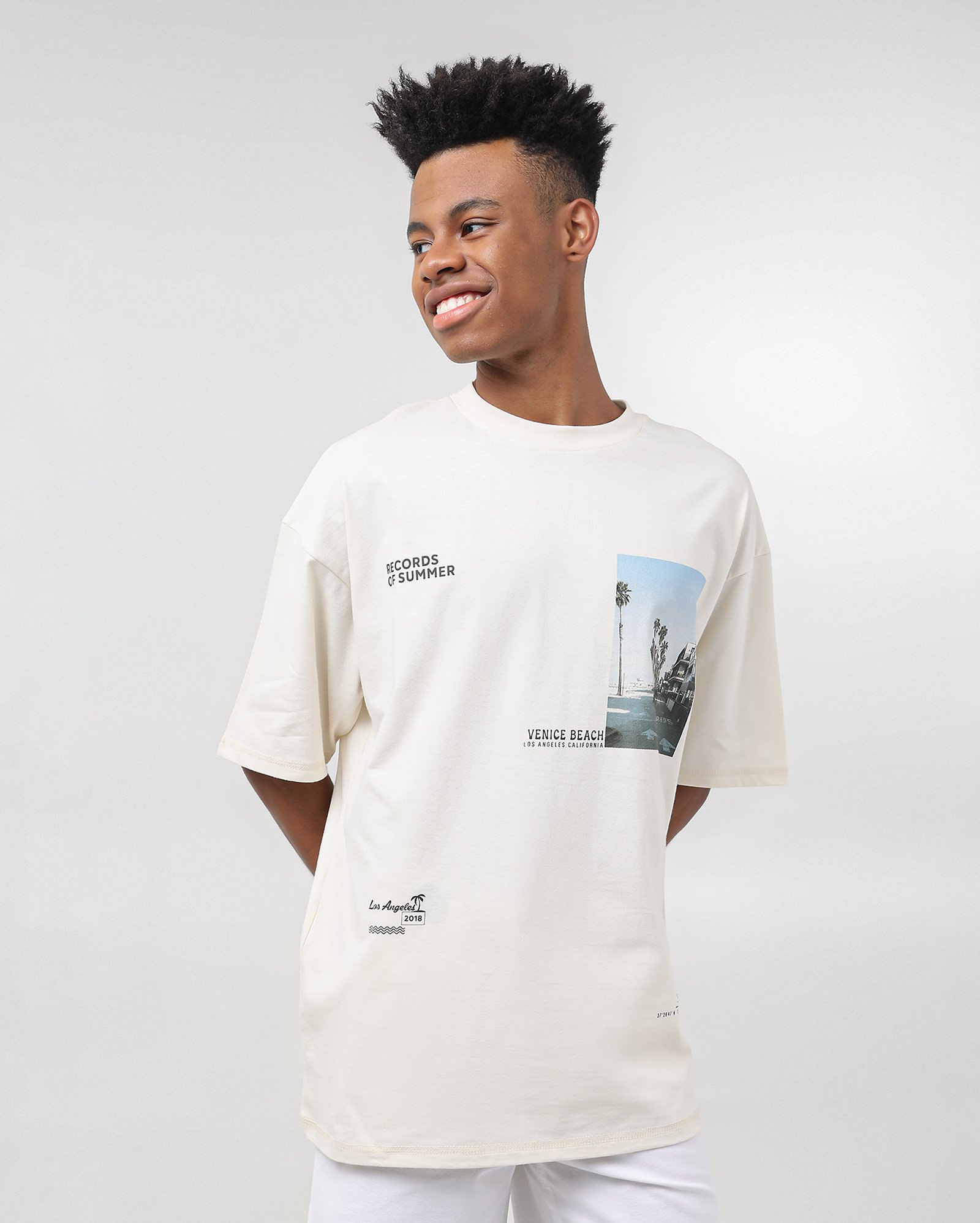 Camiseta juvenil Los Angeles bege | Pool