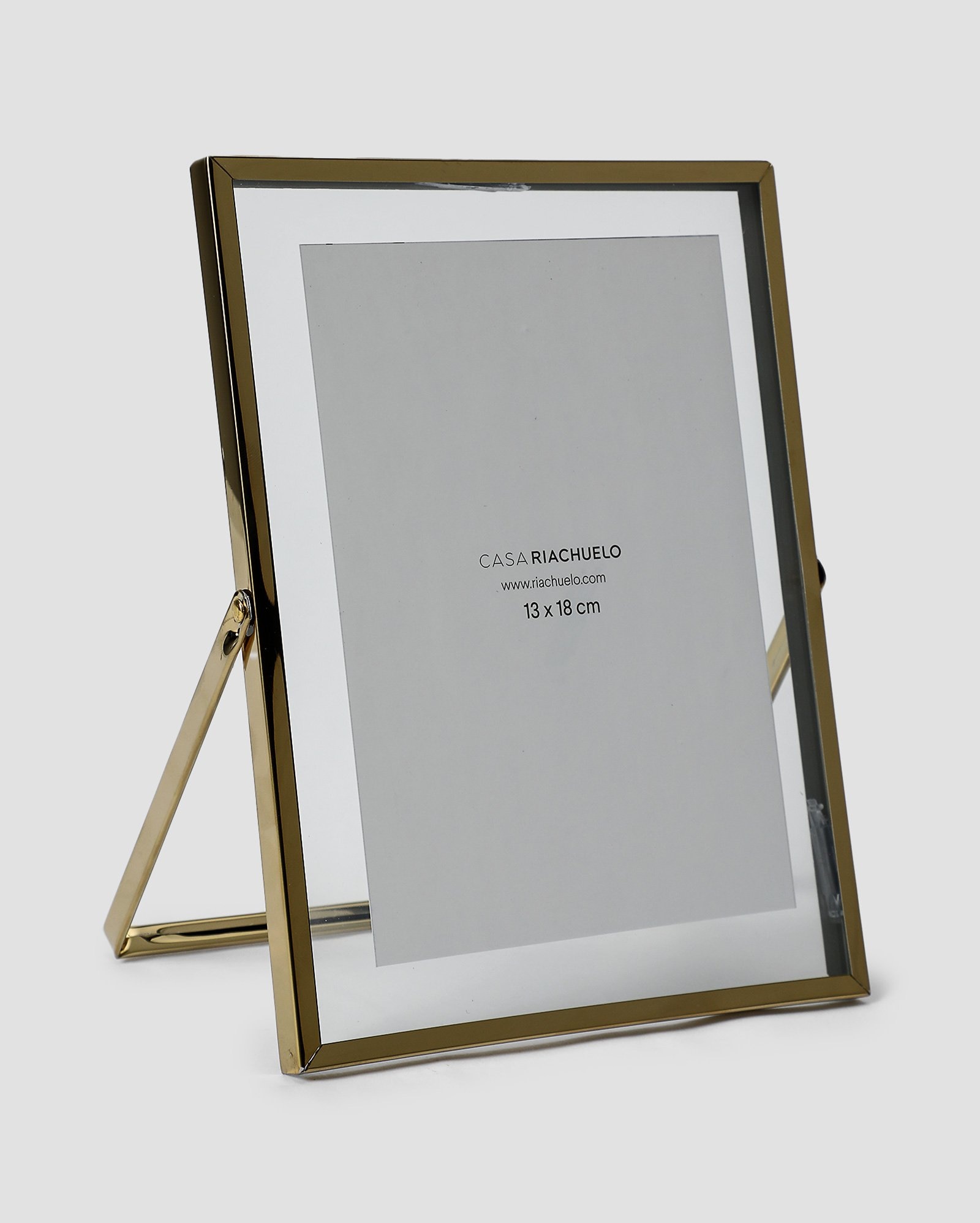 Porta-retrato retangular minimal 13x18cm dourado | Casa Riachuelo