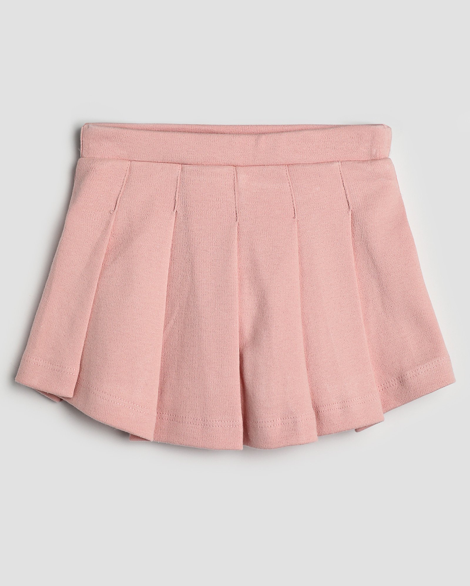 Short-saia infantil com pregas 1-4A - Rosa Claro | Pool Kids