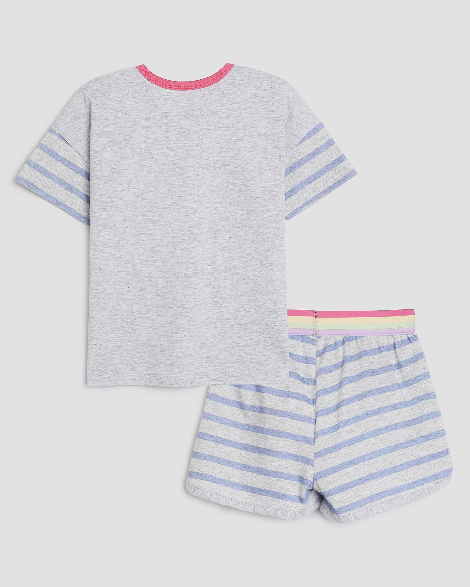 Pijama curto infantojuvenil arco-íris 4-14A cinza | Accessori by Riachuelo