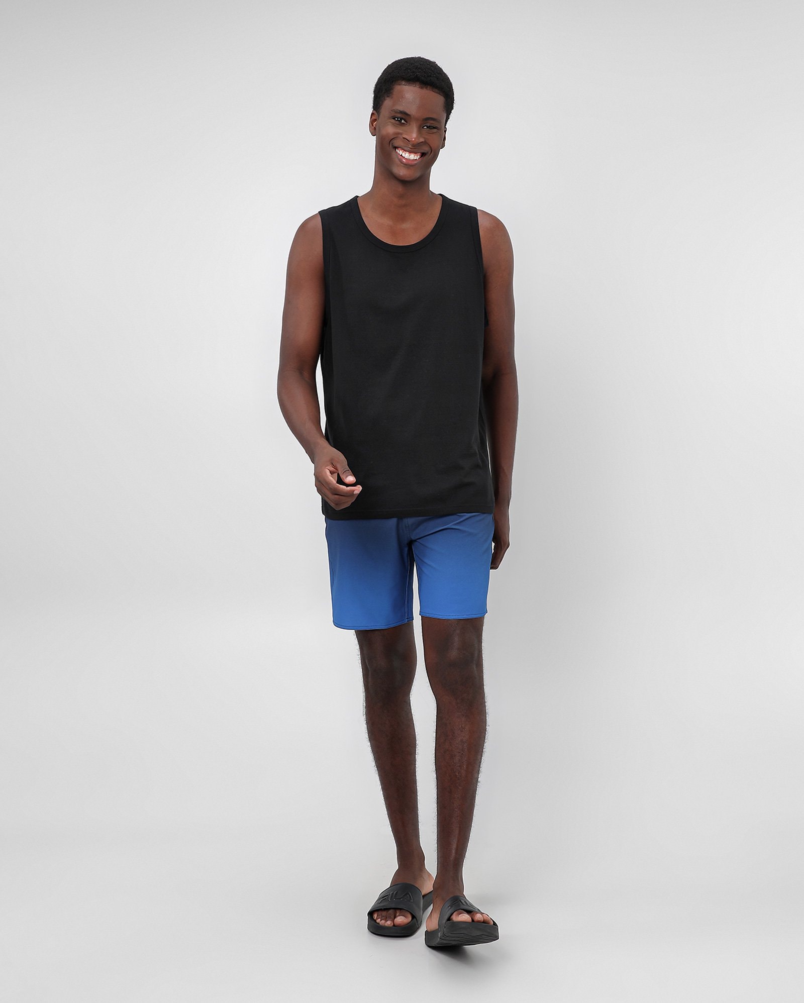 Bermuda surf masculina lisa degradê azul | Pool