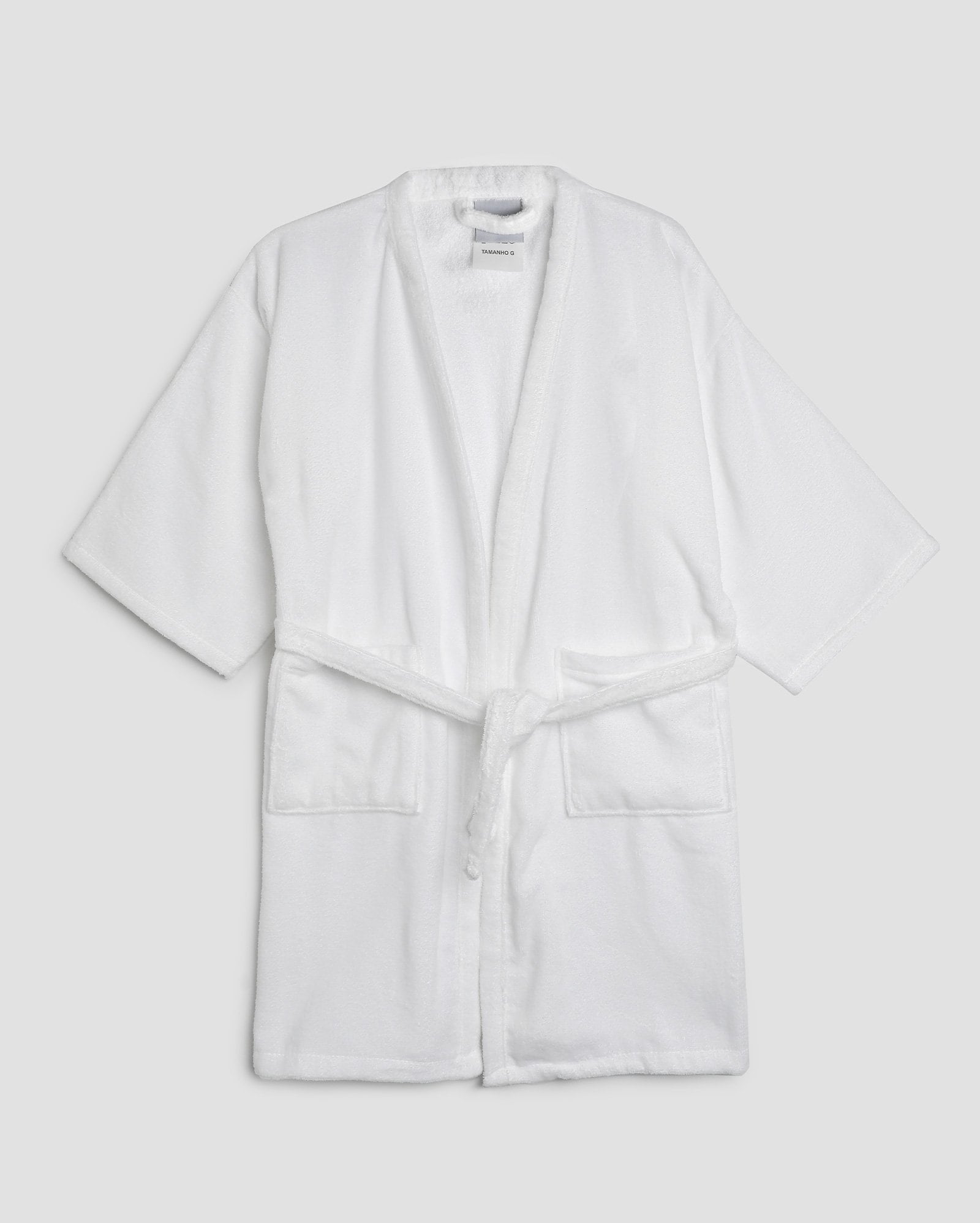 Roupão infantil tradicional com bolsos e amarração branco | Casa Riachuelo