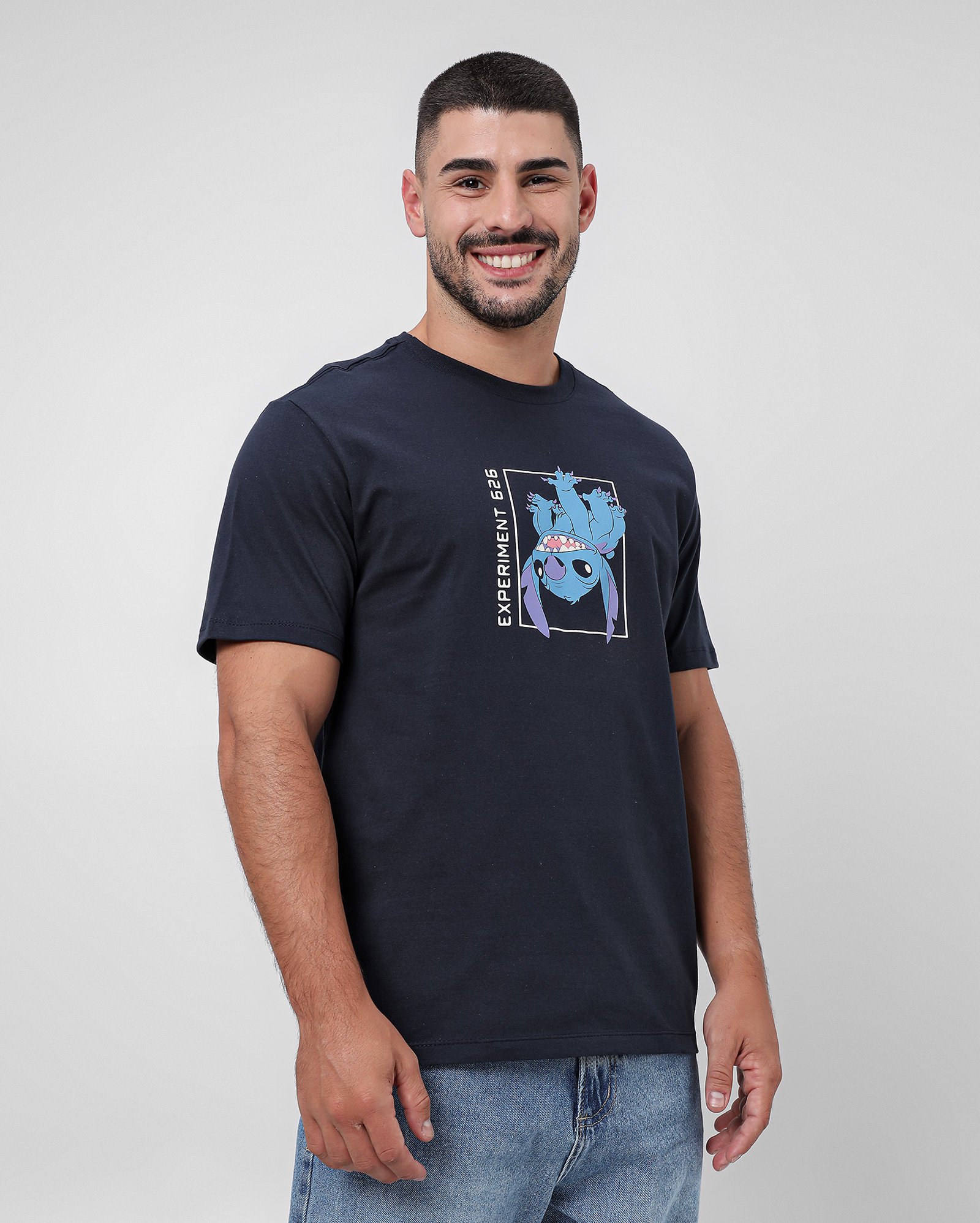 Riachuelo | Camiseta masculina Disney Stitch experiment 626 azul