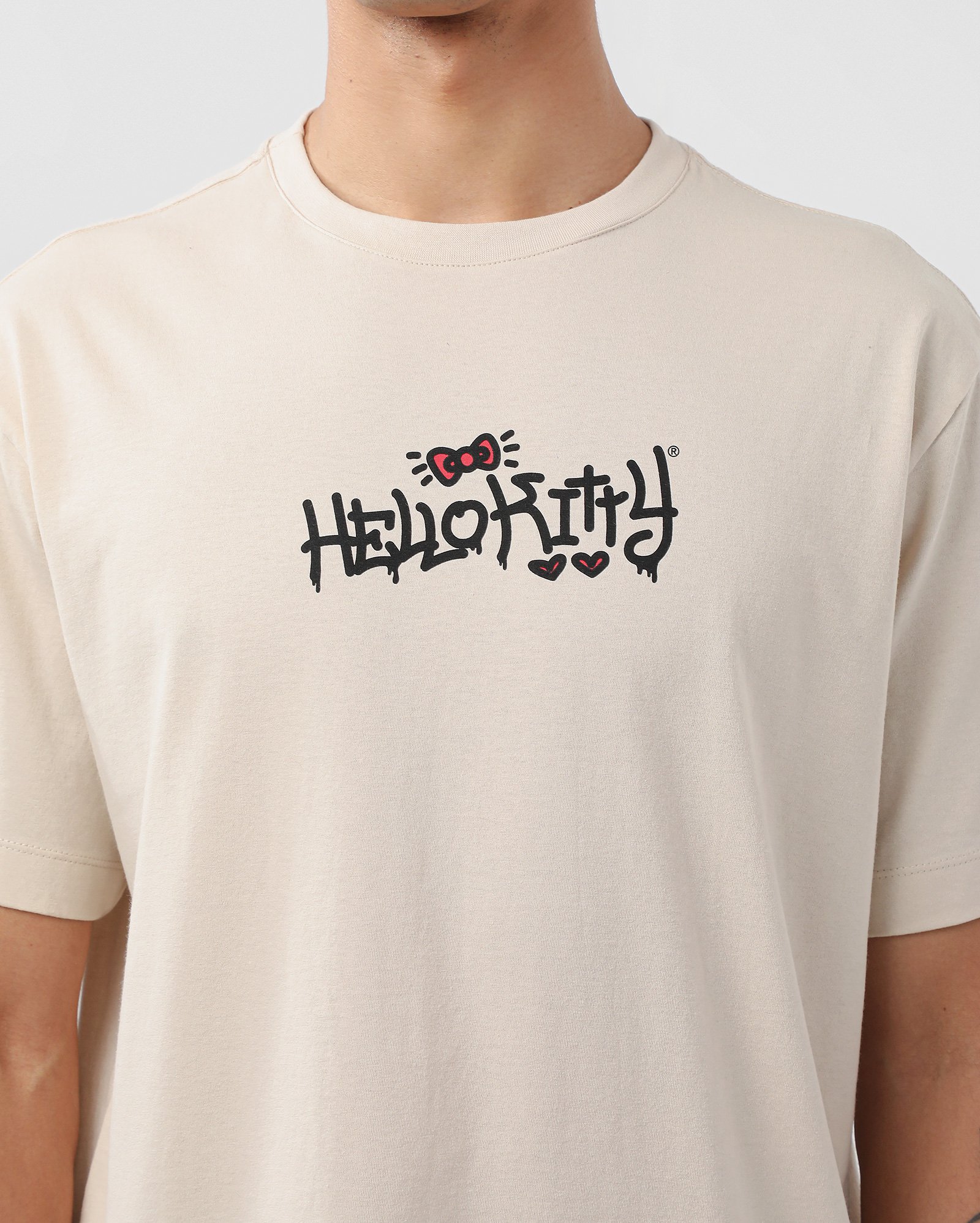 Riachuelo Camiseta Masculina Hello Kitty Bege Sanrio