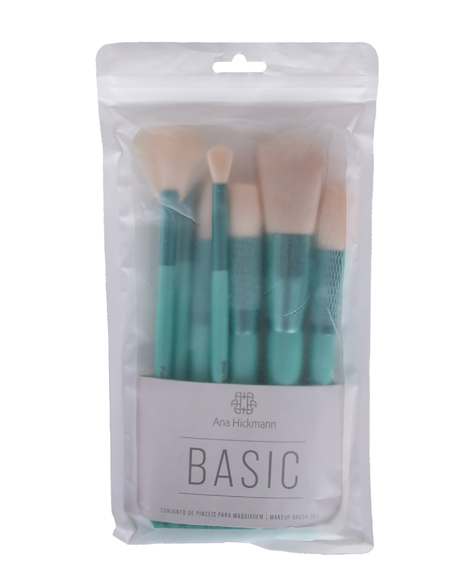Kit pincel 7 unidades básico verde | Ana Hickmann