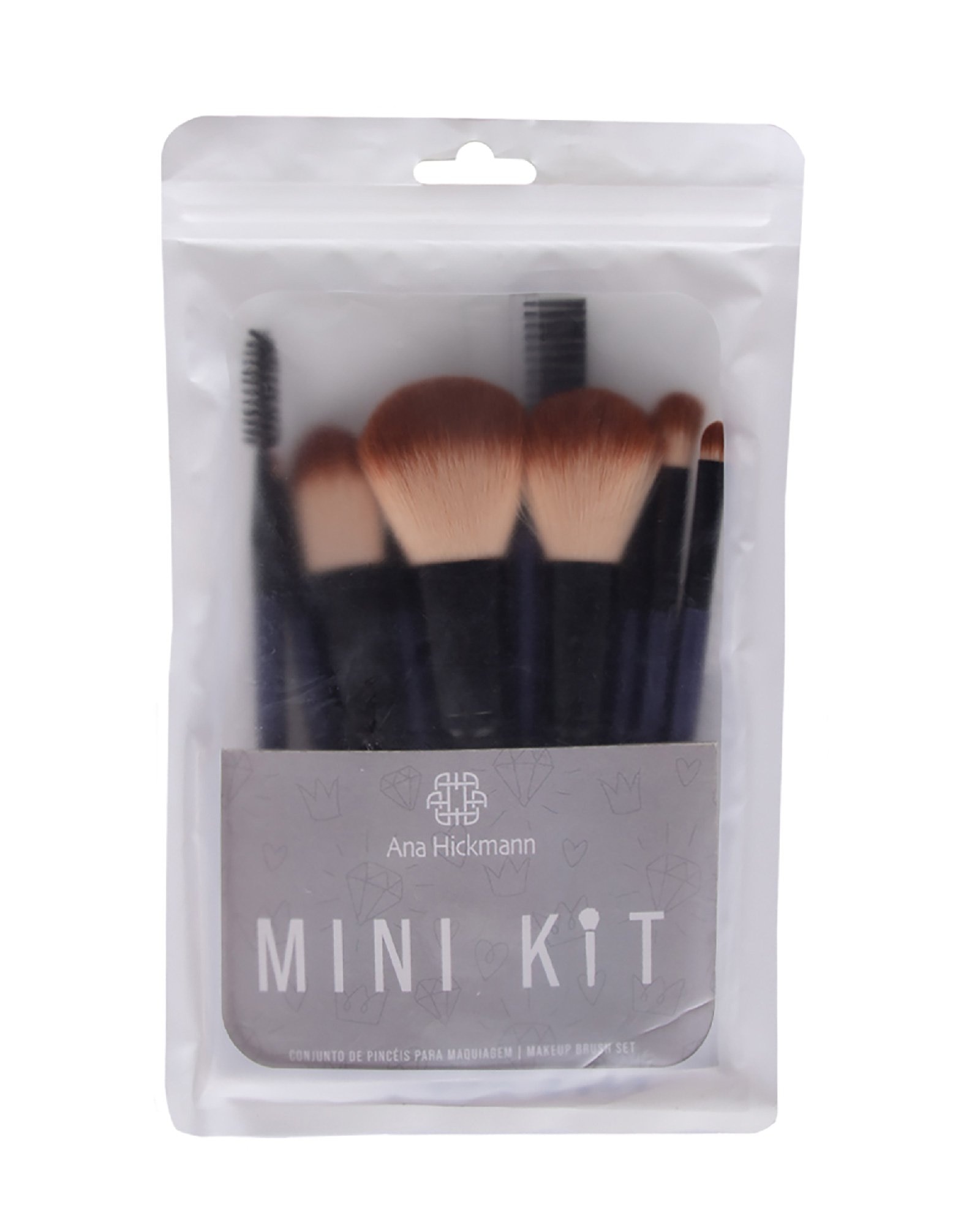 Mini kit pincel 10 unidades azul | Ana Hickmann