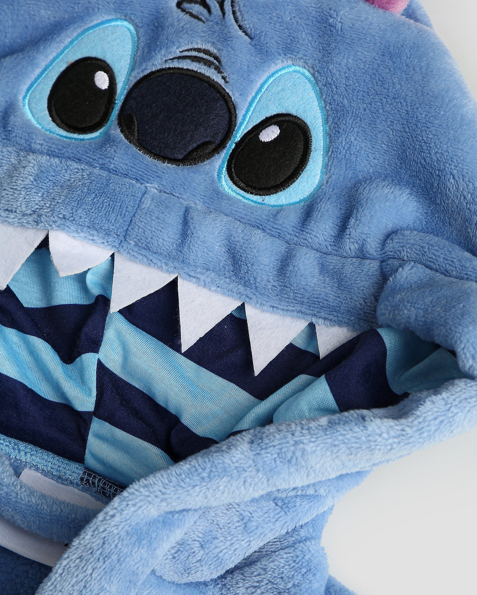 Roupão de banho infantojuvenil capuz interativo Stitch 4-12A azul | Disney