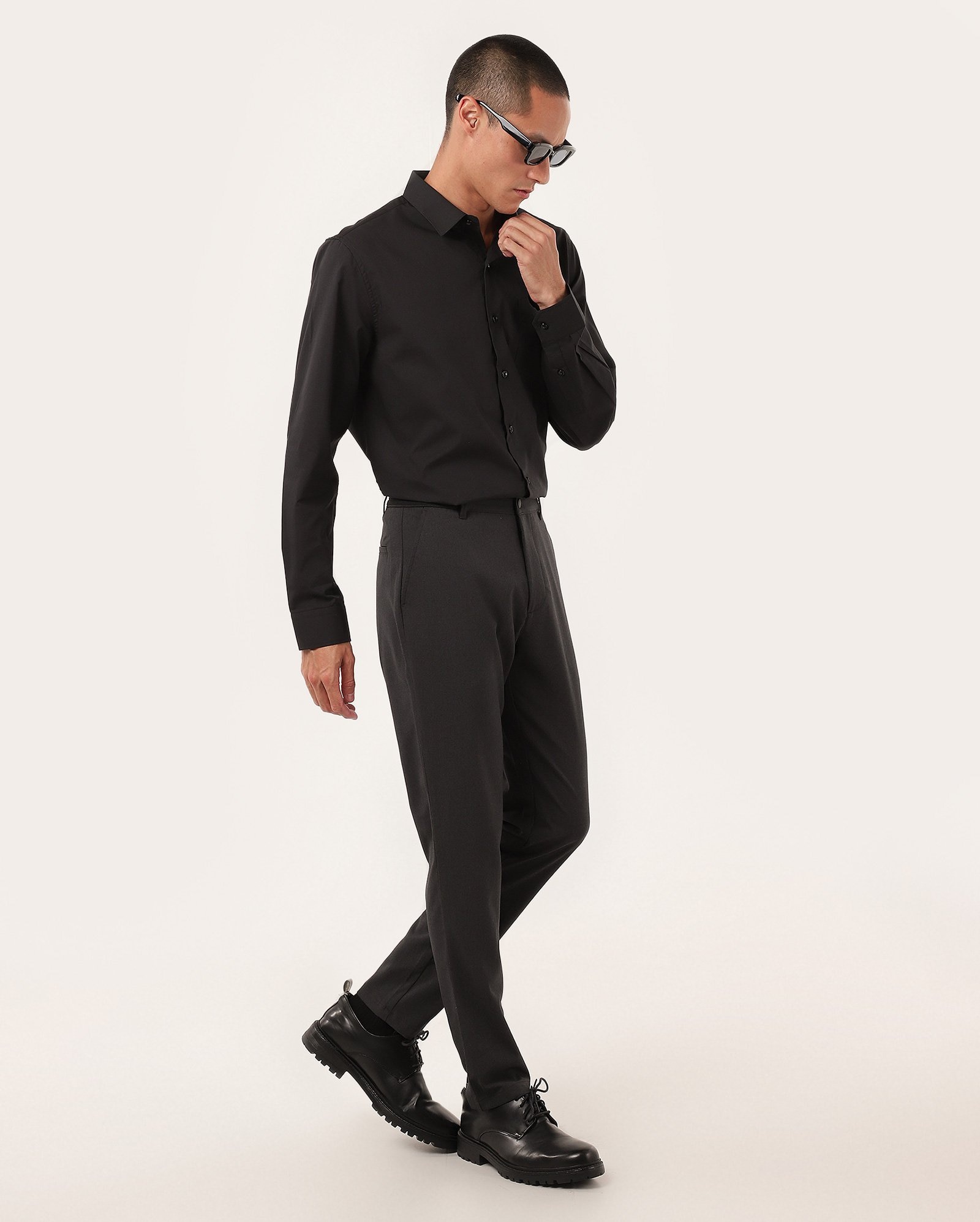 Calça masculina slim alfaiatada - Cinza Escuro Mescla | Original by Riachuelo