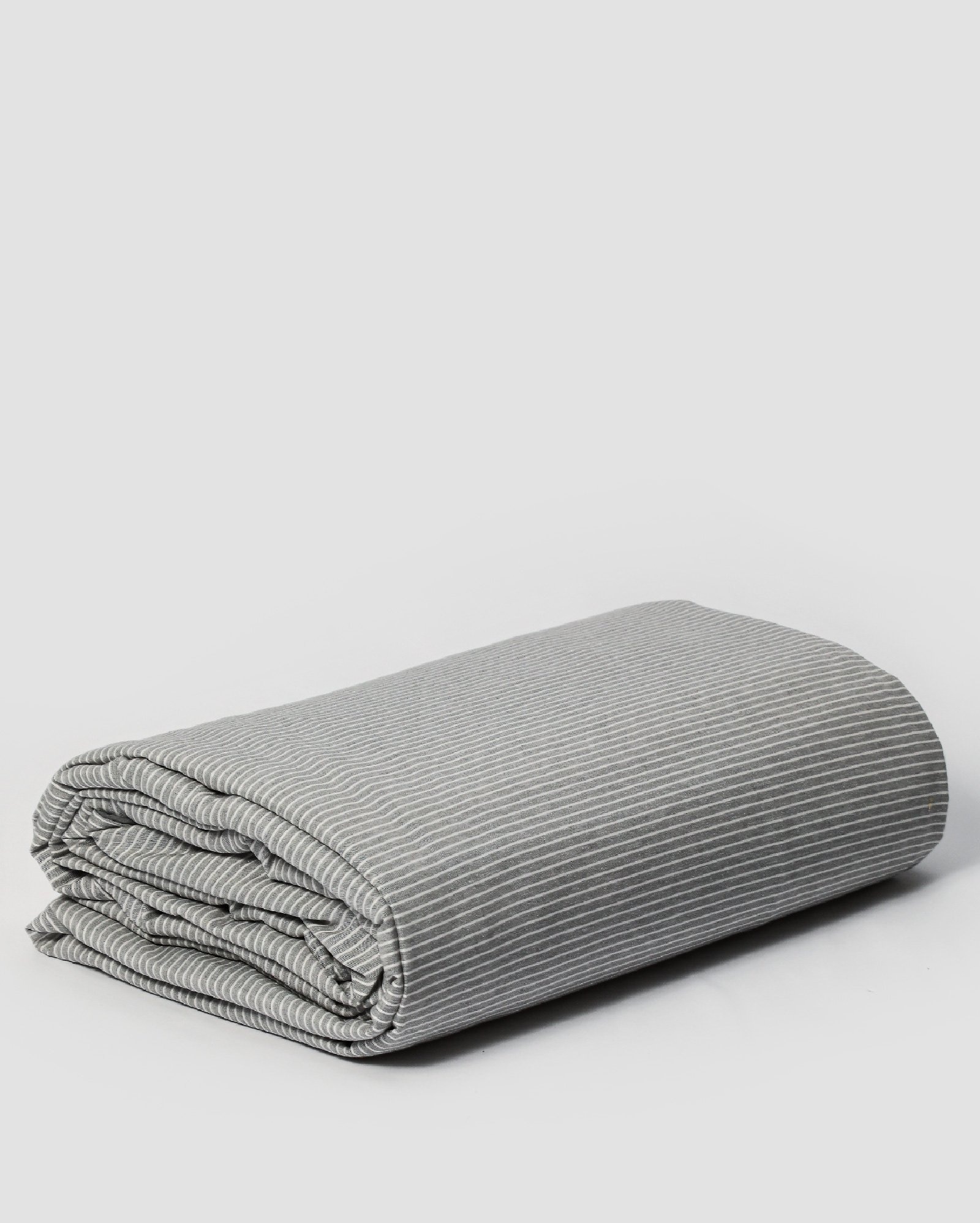Capa de edredom duvet listrado com botões - KING Cinza | Casa Riachuelo
