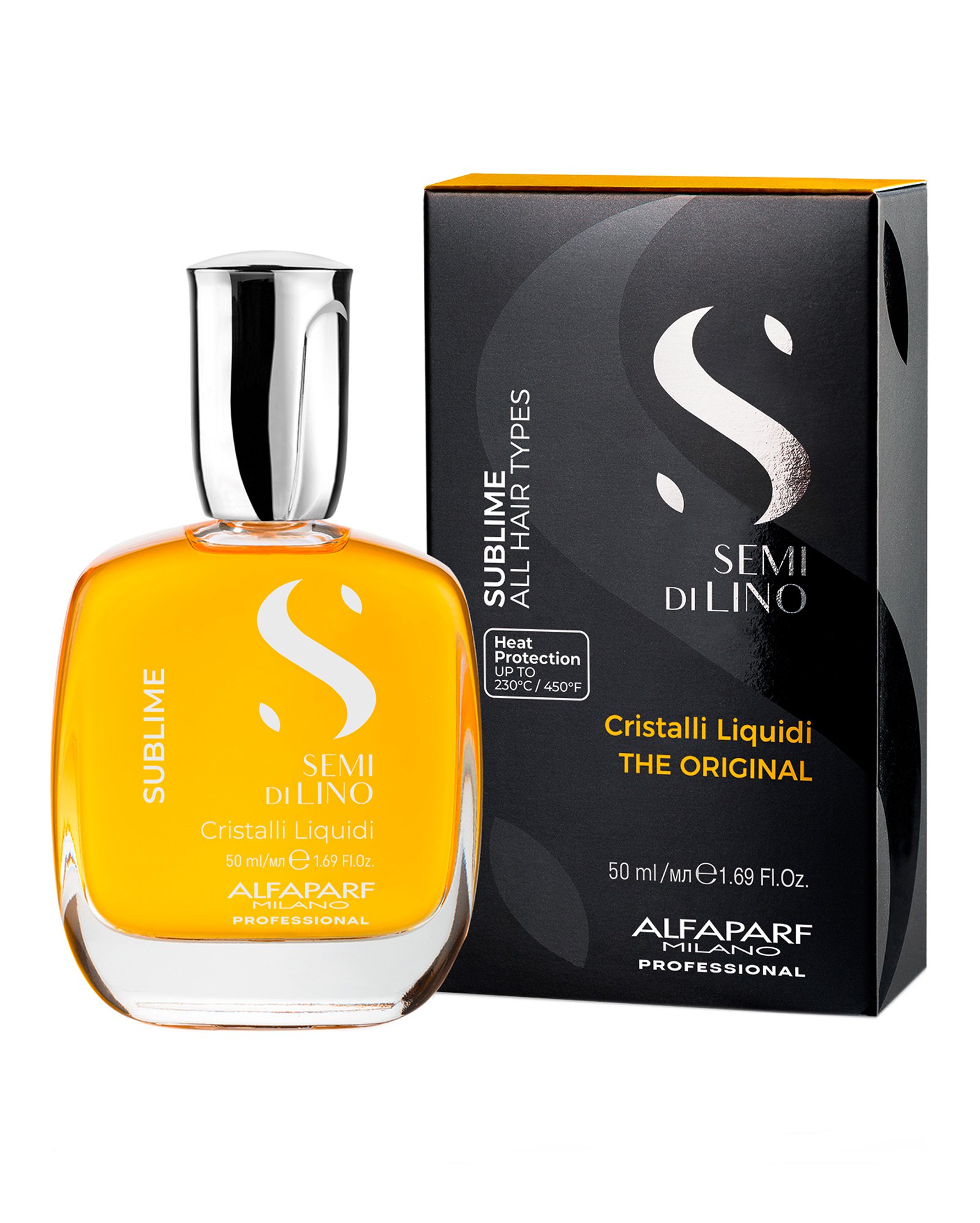 Óleo capilar com proteção térmica milano semi di lino sublime cristalli 50ml | Alfaparf