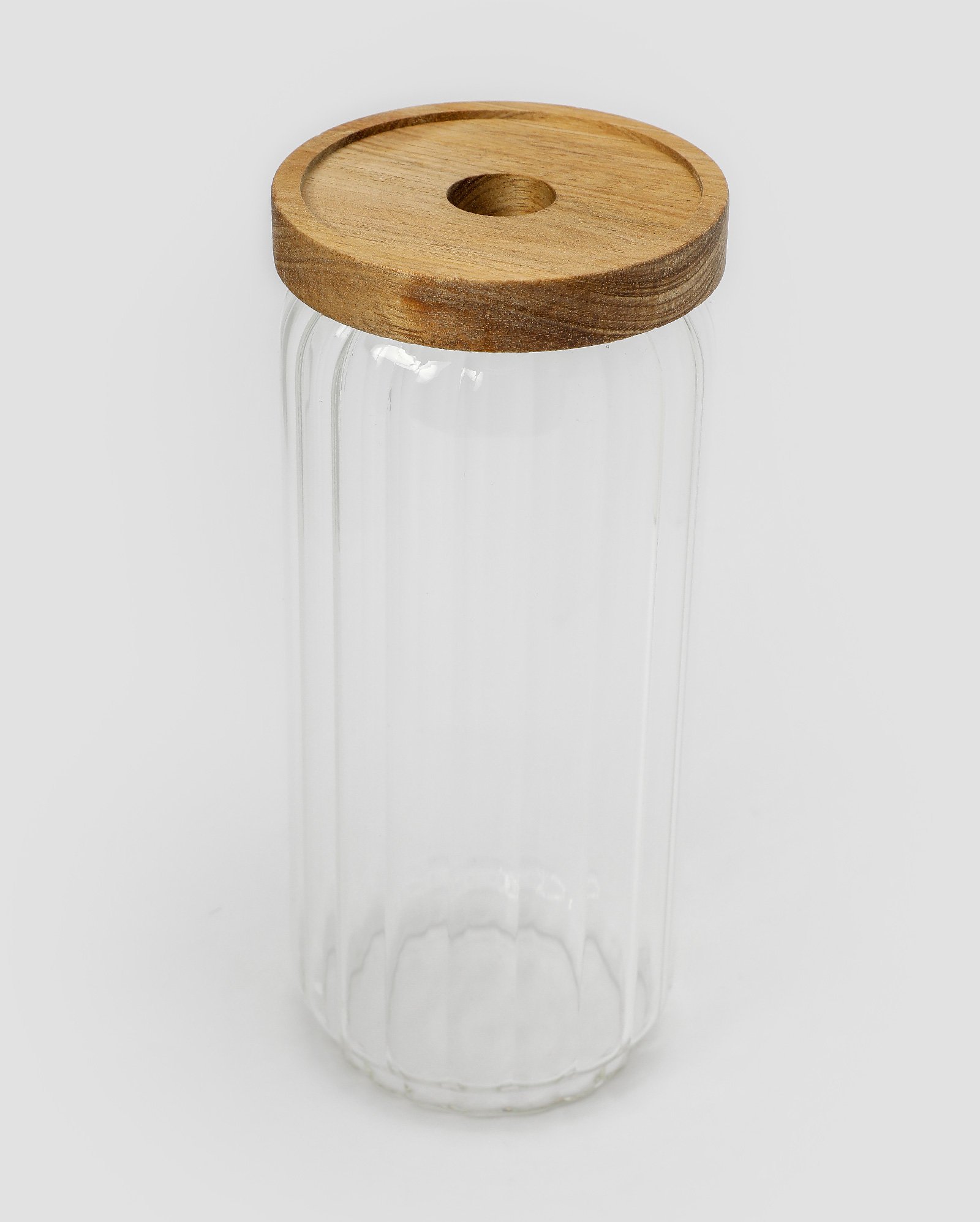 Pote multiuso redondo M friso com madeira Acácia 20,7x9cm | Casa Riachuelo
