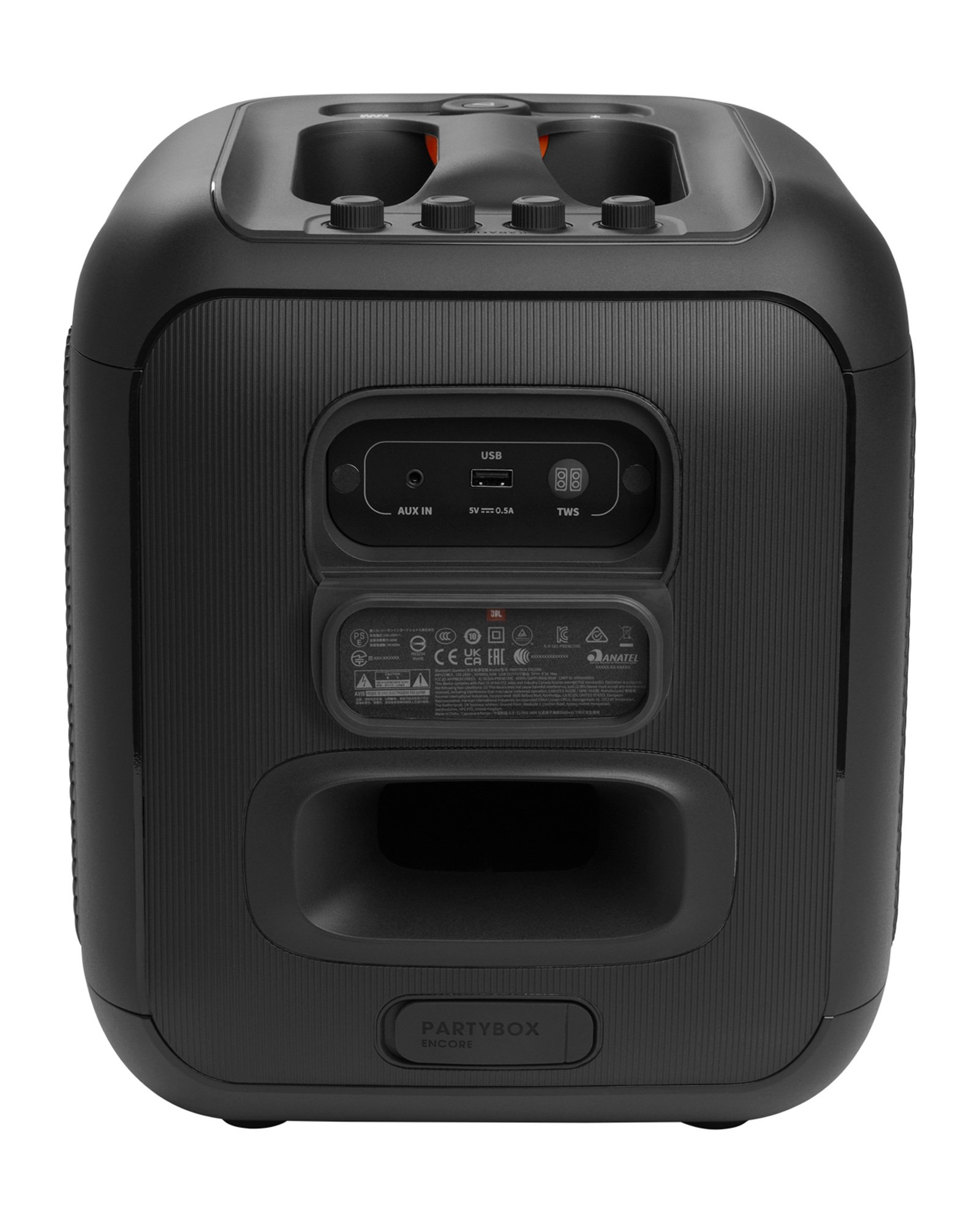 Caixa de som Partybox Encore com 2 microfones preta | JBL