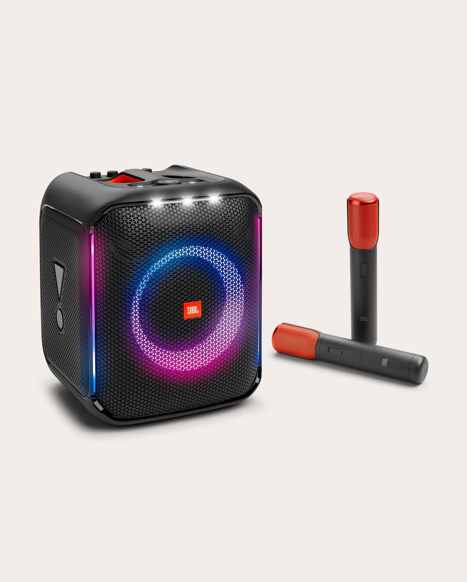 Caixa de som Partybox Encore com 2 microfones preta | JBL