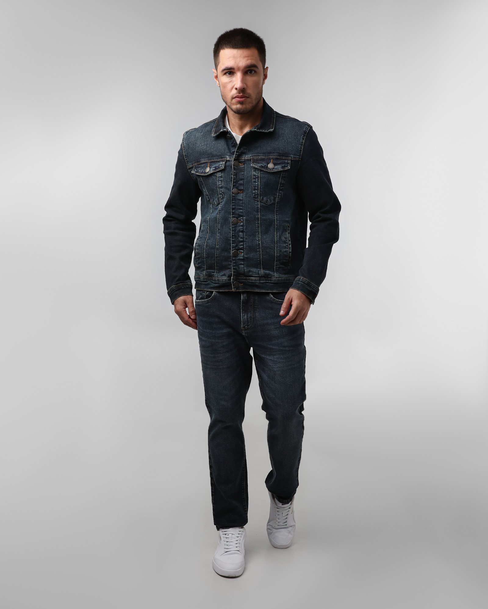 Calça jeans masculina slim estonada - Jeans Escuro | POOL 82